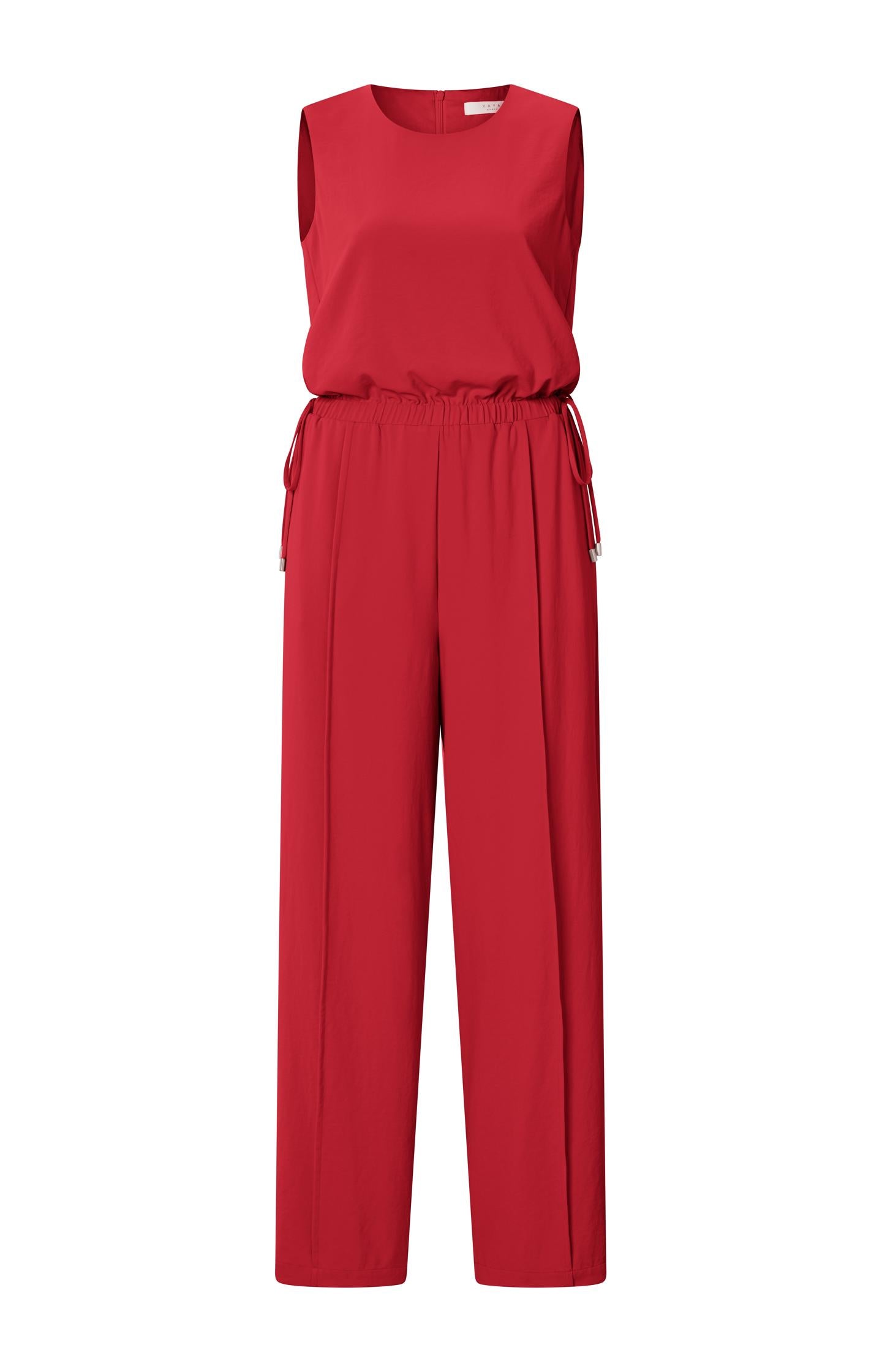 Sleeveless woven jumpsuit with cord detail - Type: product