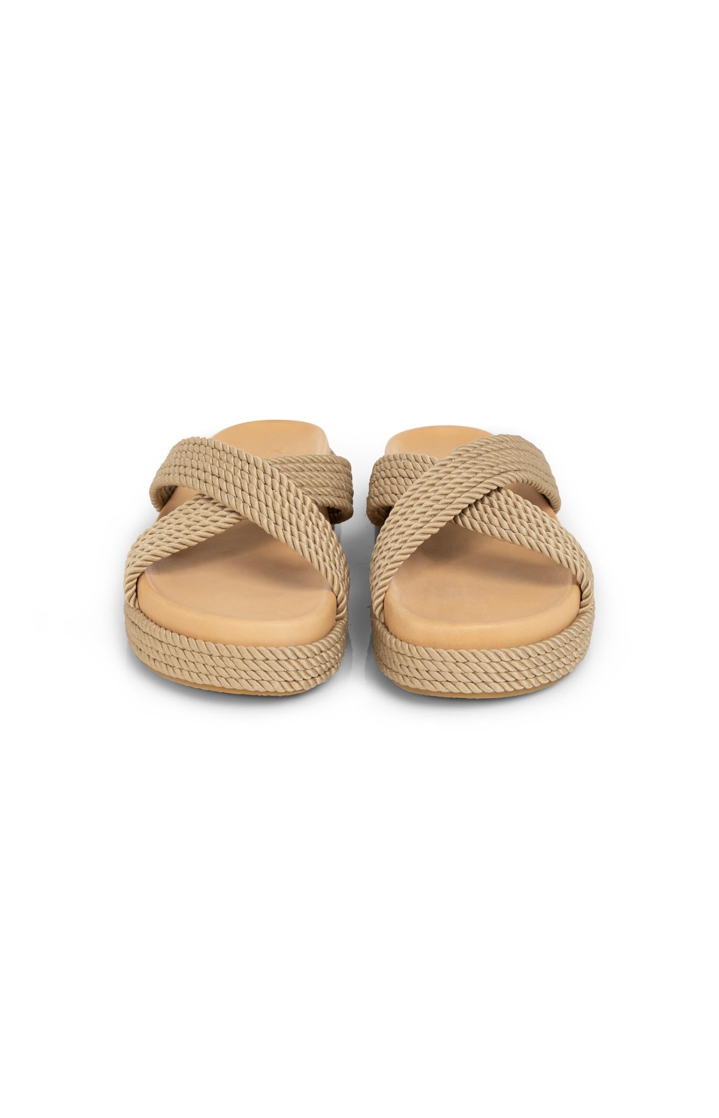 Slide sandals with rope detail - Type: product