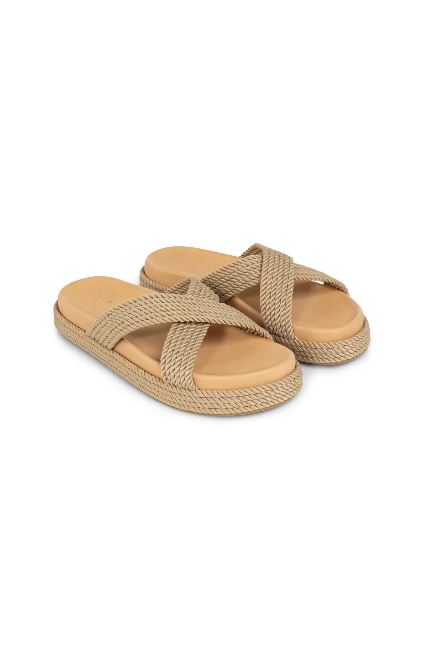 Slide sandals with rope detail - Type: product