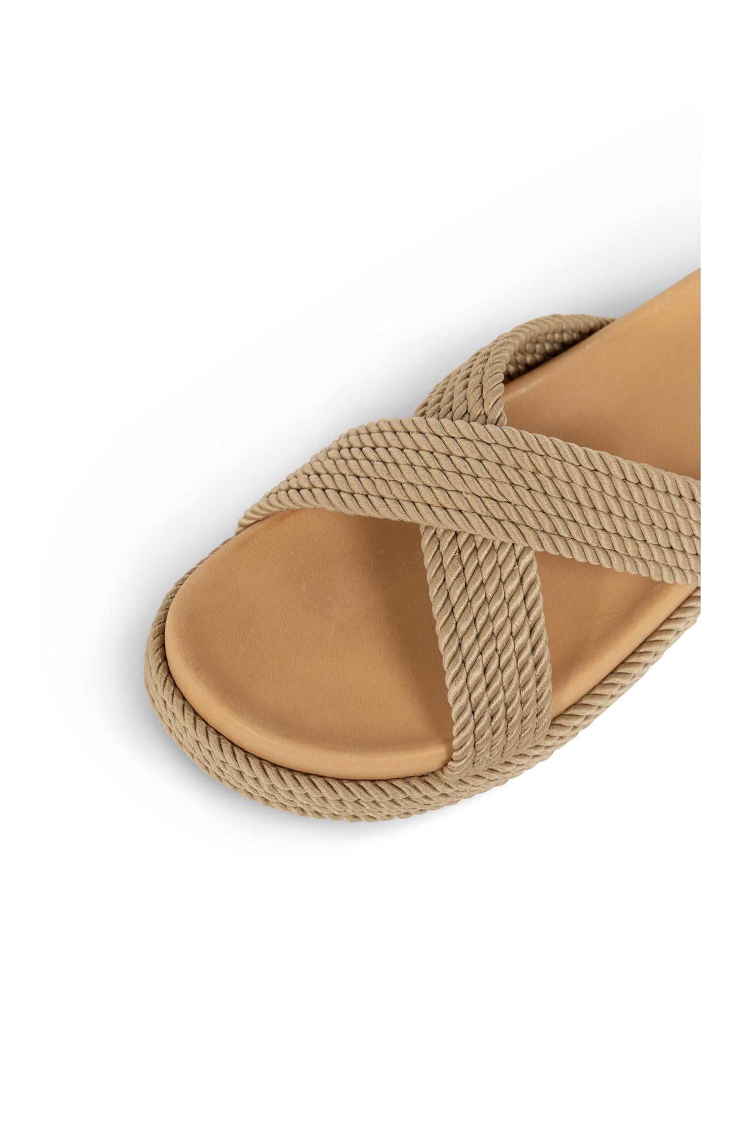 Slide sandals with rope detail - Type: product