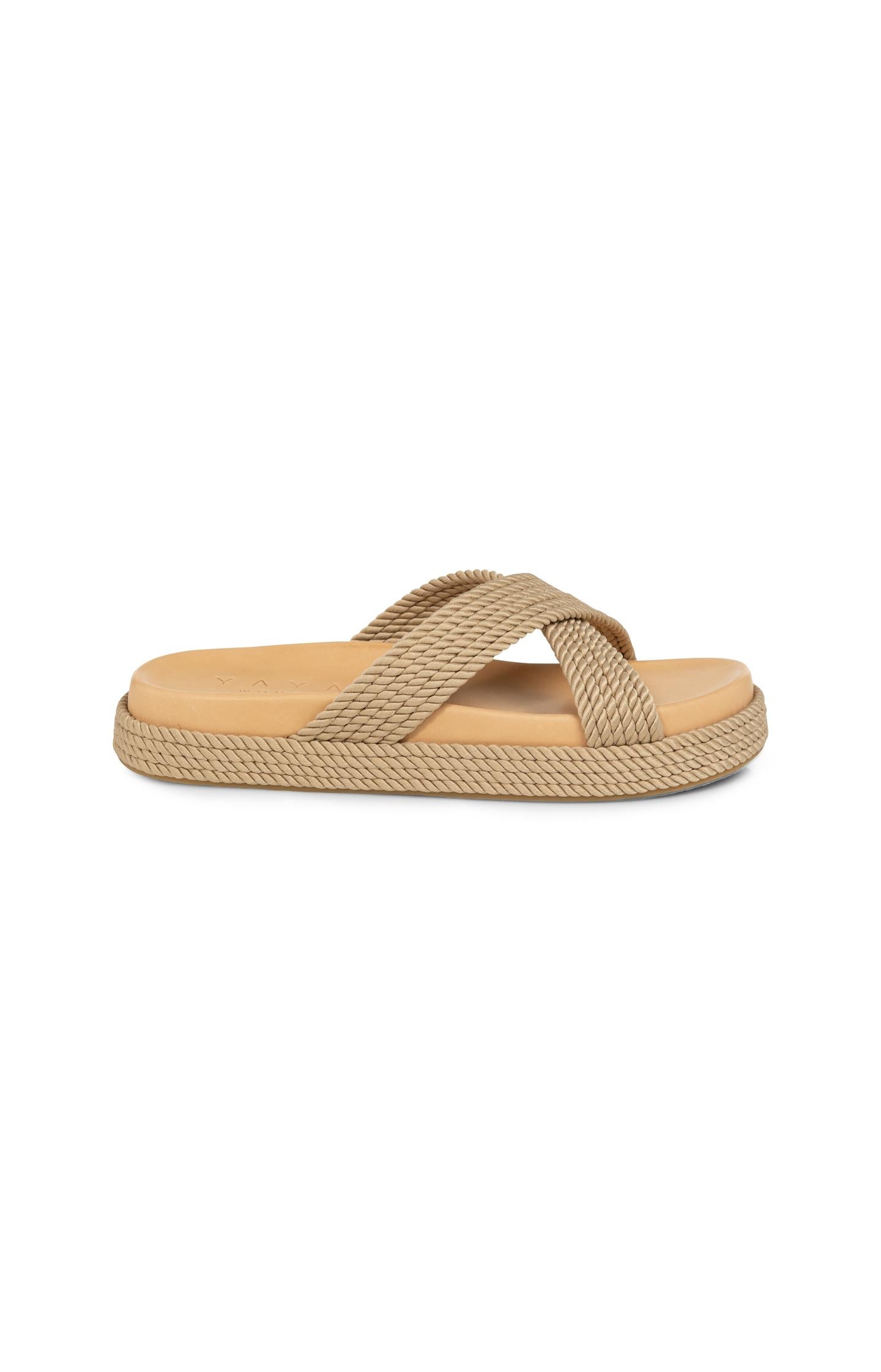 Slide sandals with rope detail - Type: product