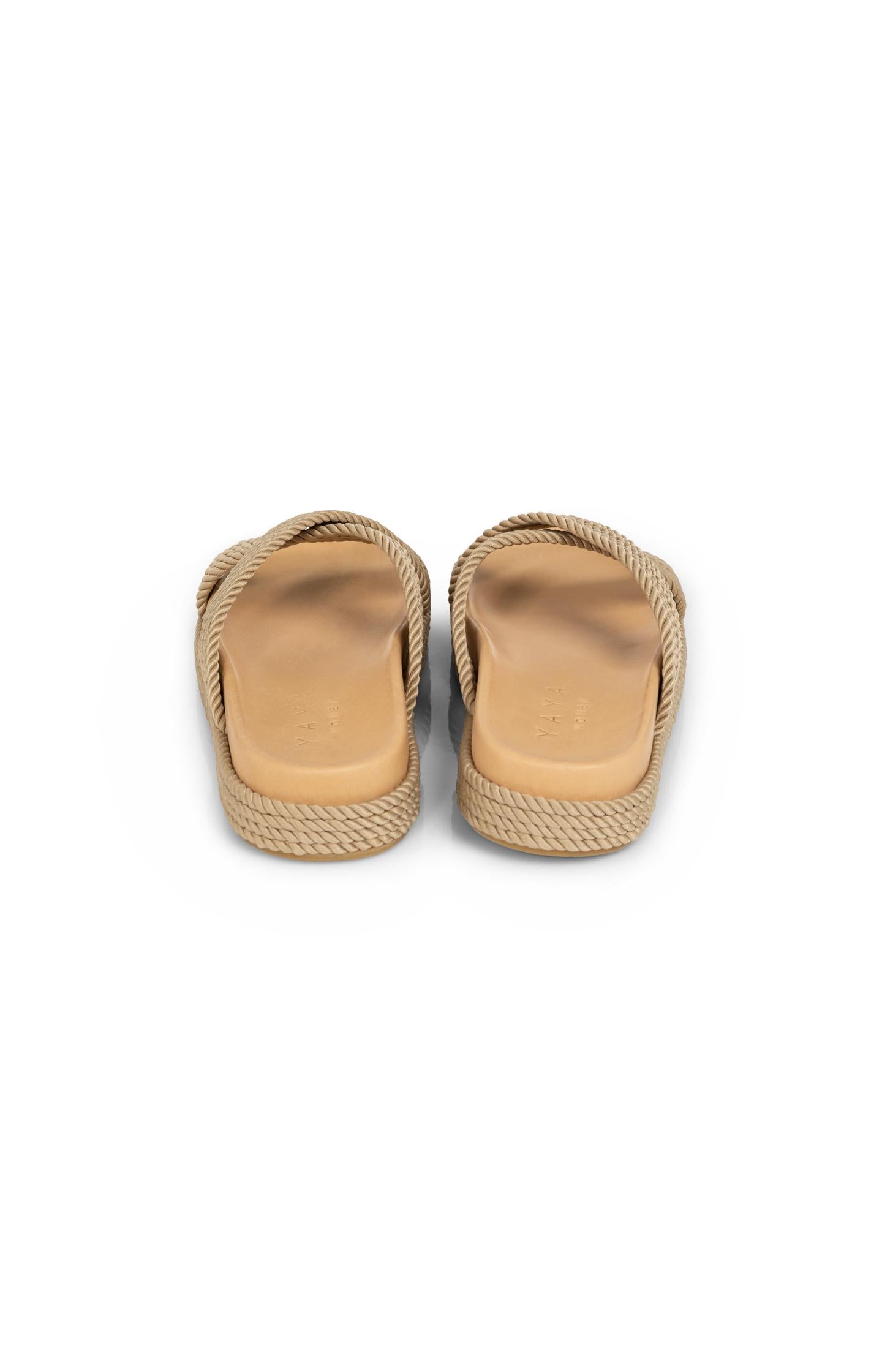 Slide sandals with rope detail - Type: product