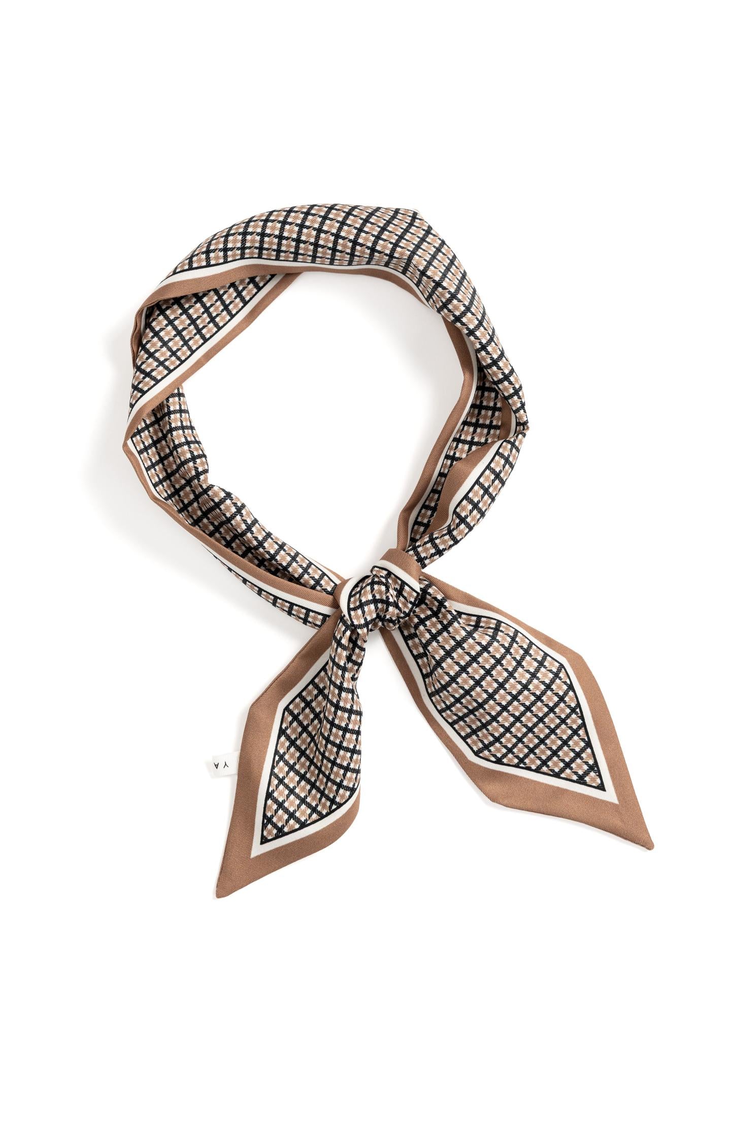 Small satin scarf with striped pattern - Type: product