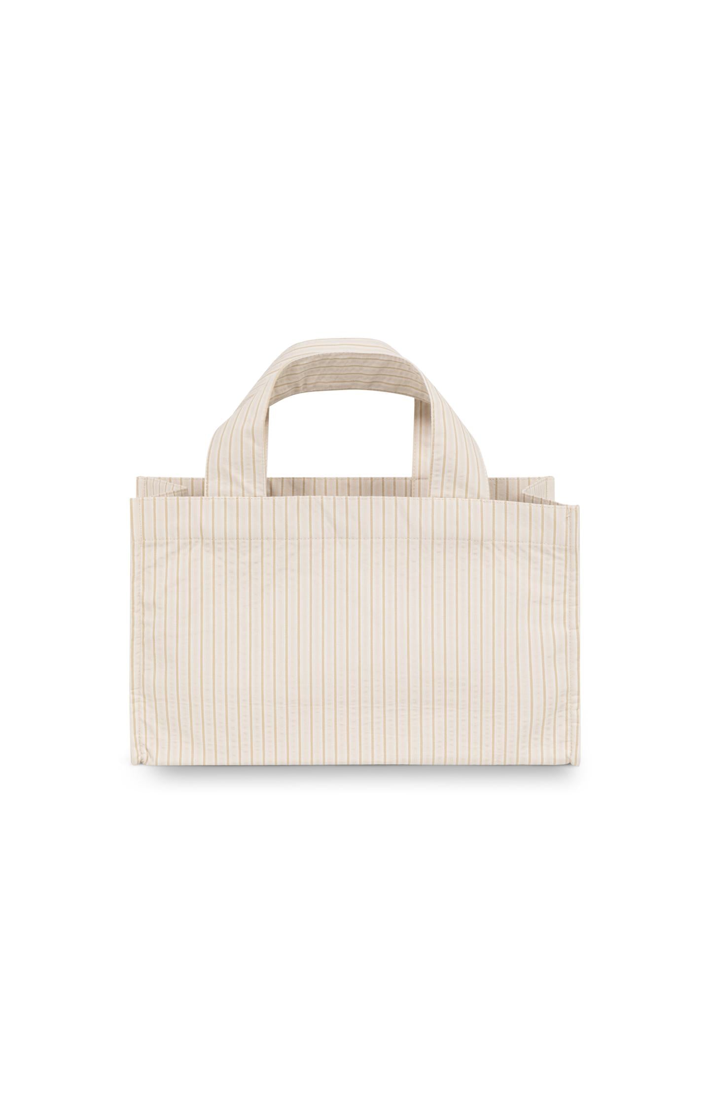 Small striped tote bag