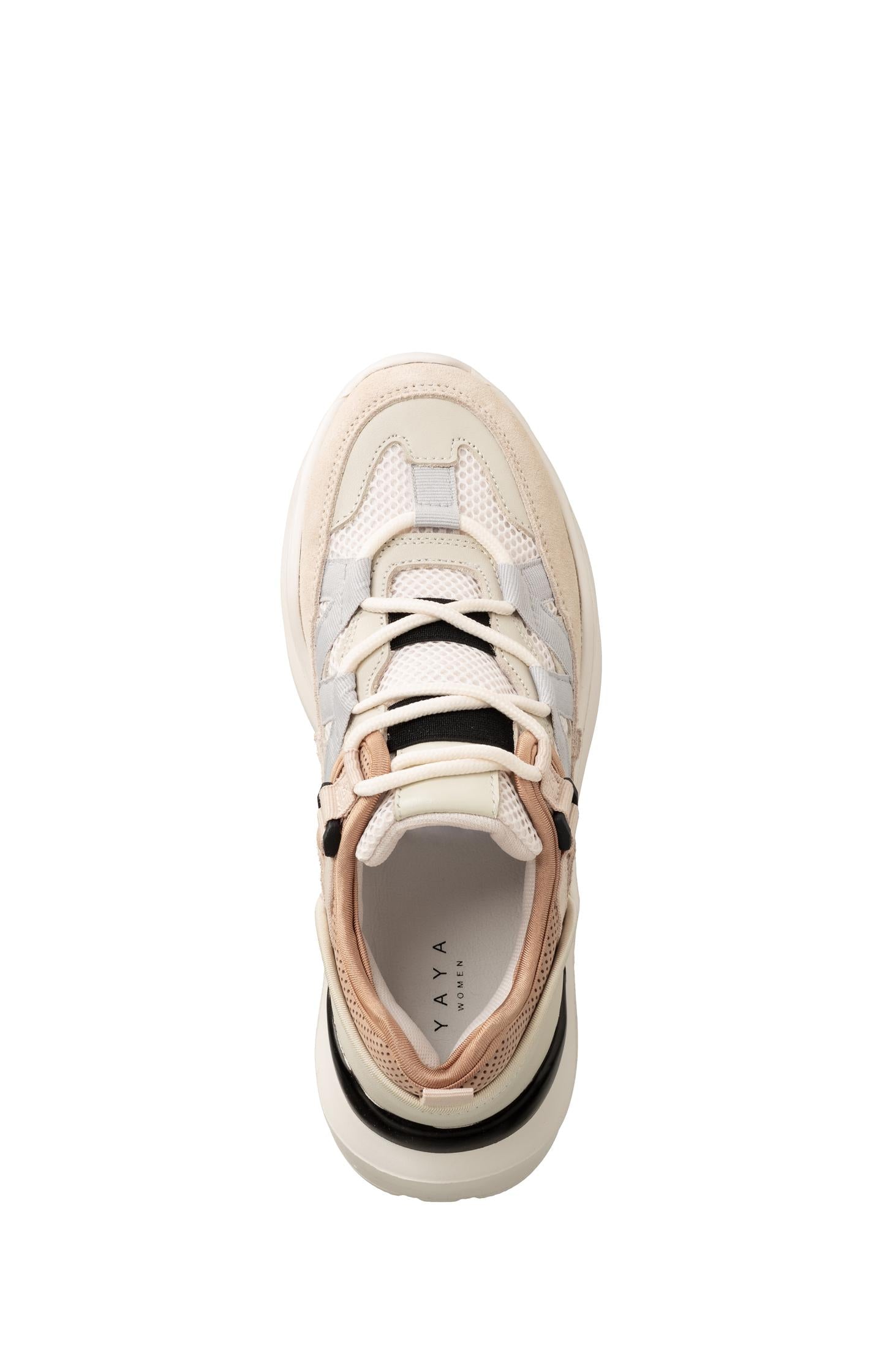 Sneaker in multi color with white sole