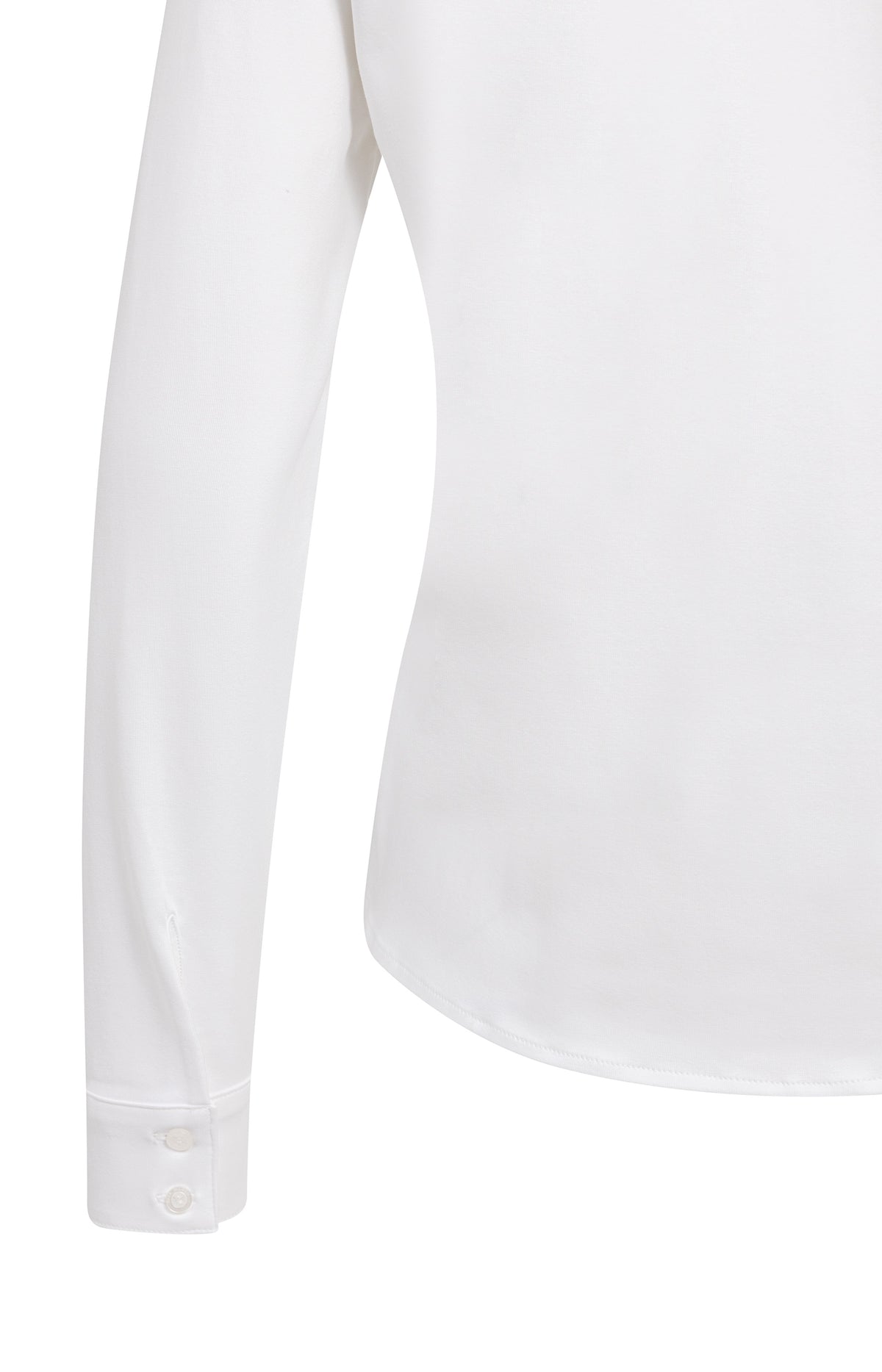 Basic fitted blouse with blind button closure