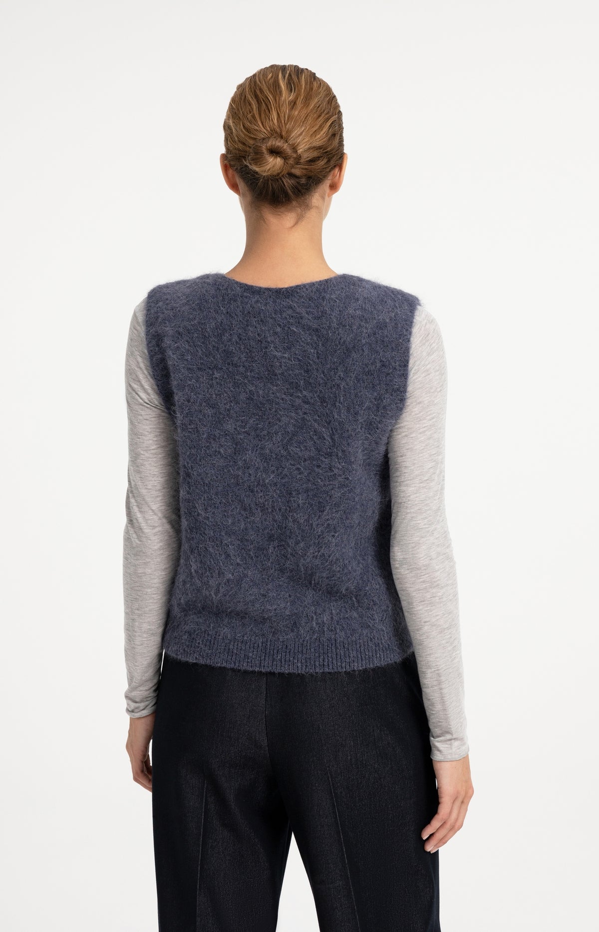 Soft knit spencer with deep V-neck