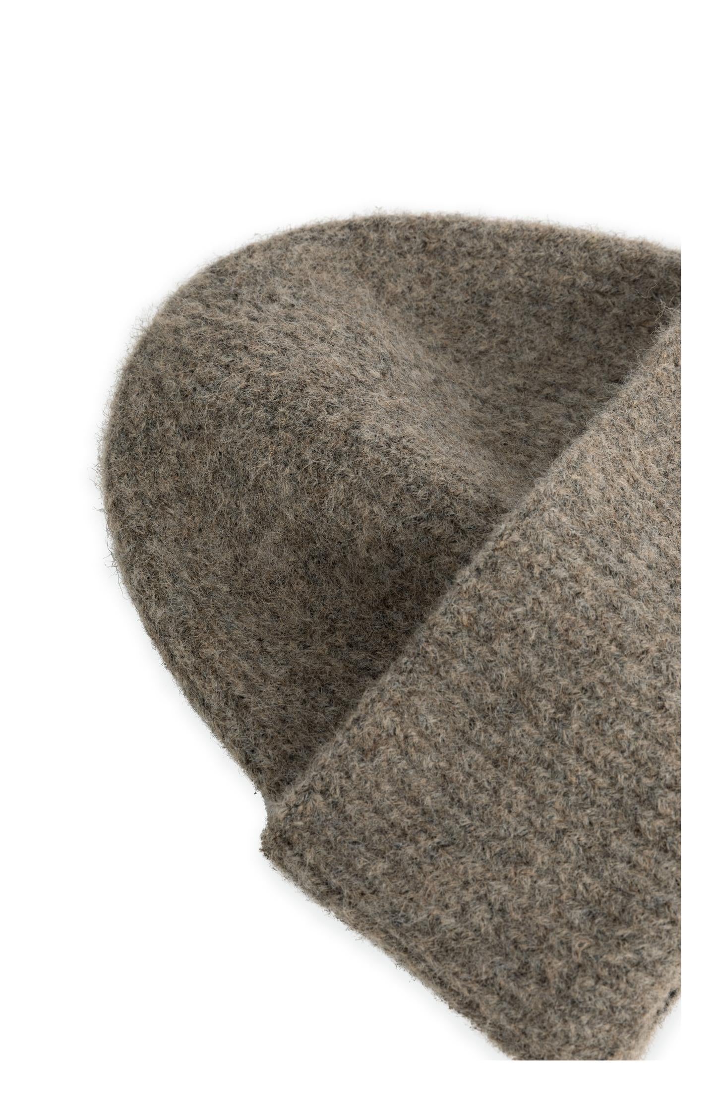 Soft knitted beanie with turned cuff - Type: product