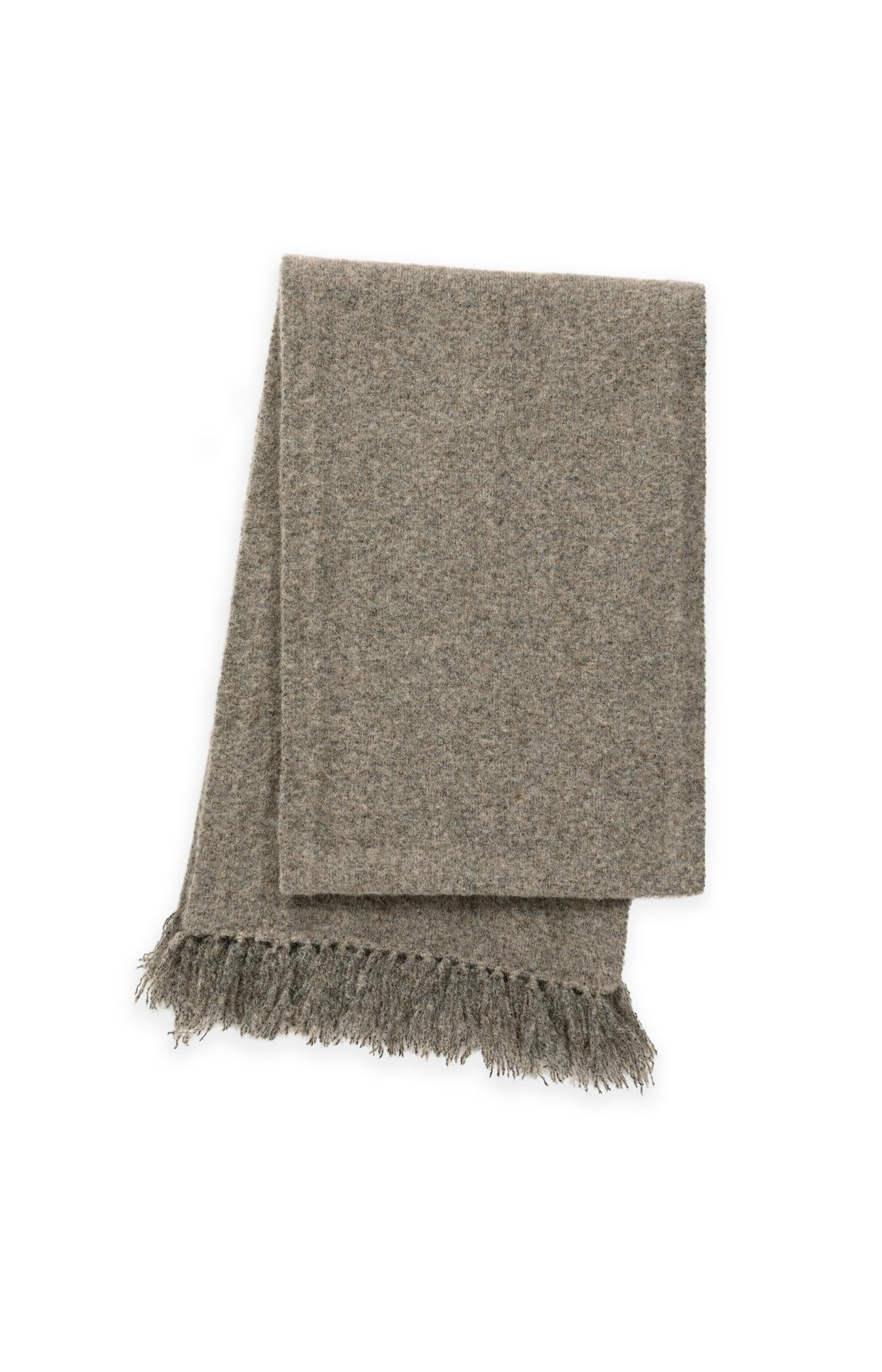 Soft knitted scarf with fringed edges - Type: product