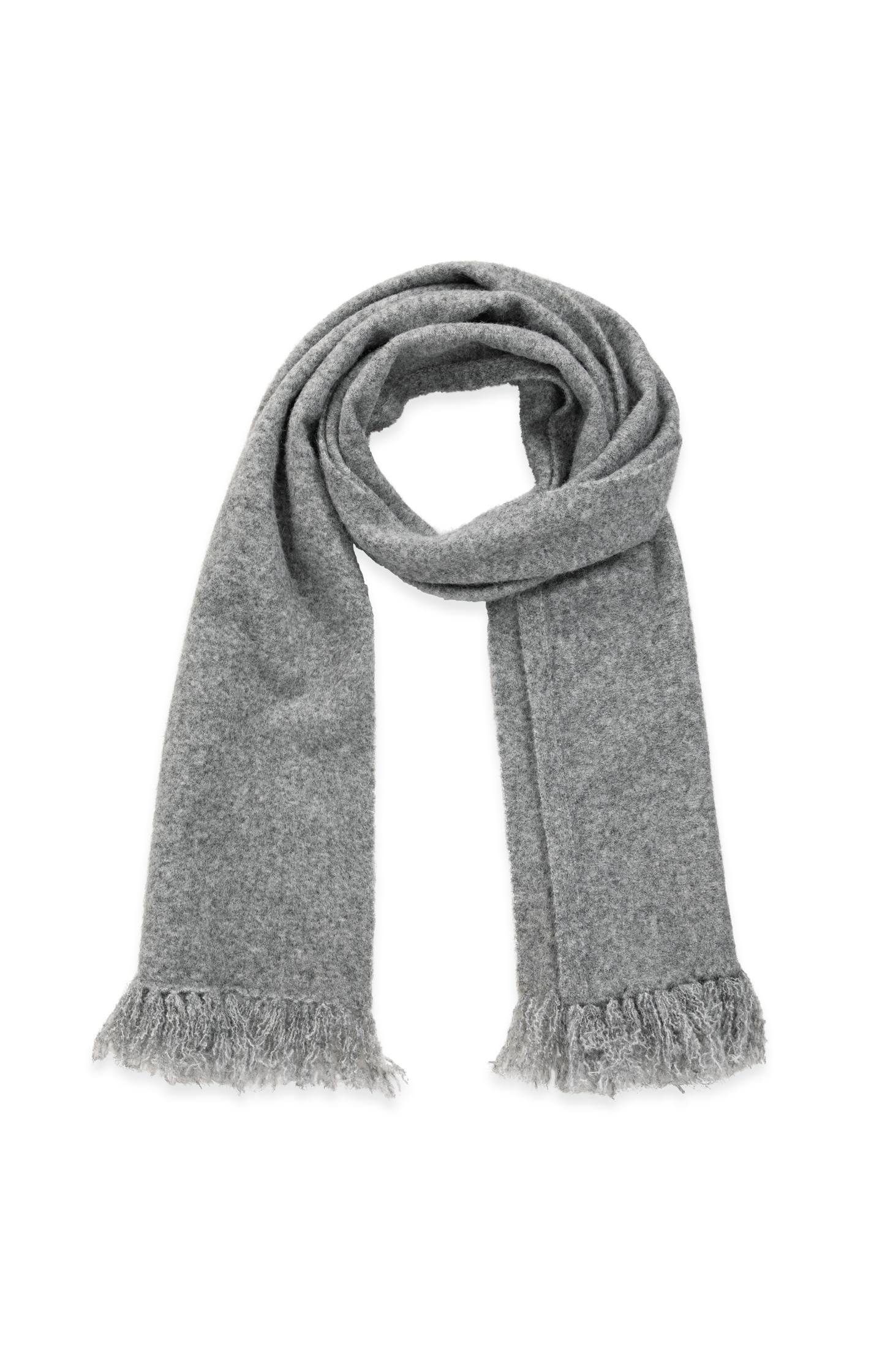 Soft knitted scarf with fringed edges - Type: product