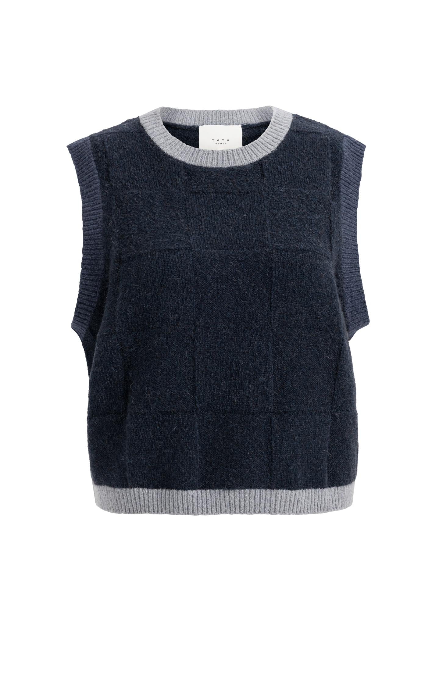Soft knitted spencer with contrast trims - Type: product
