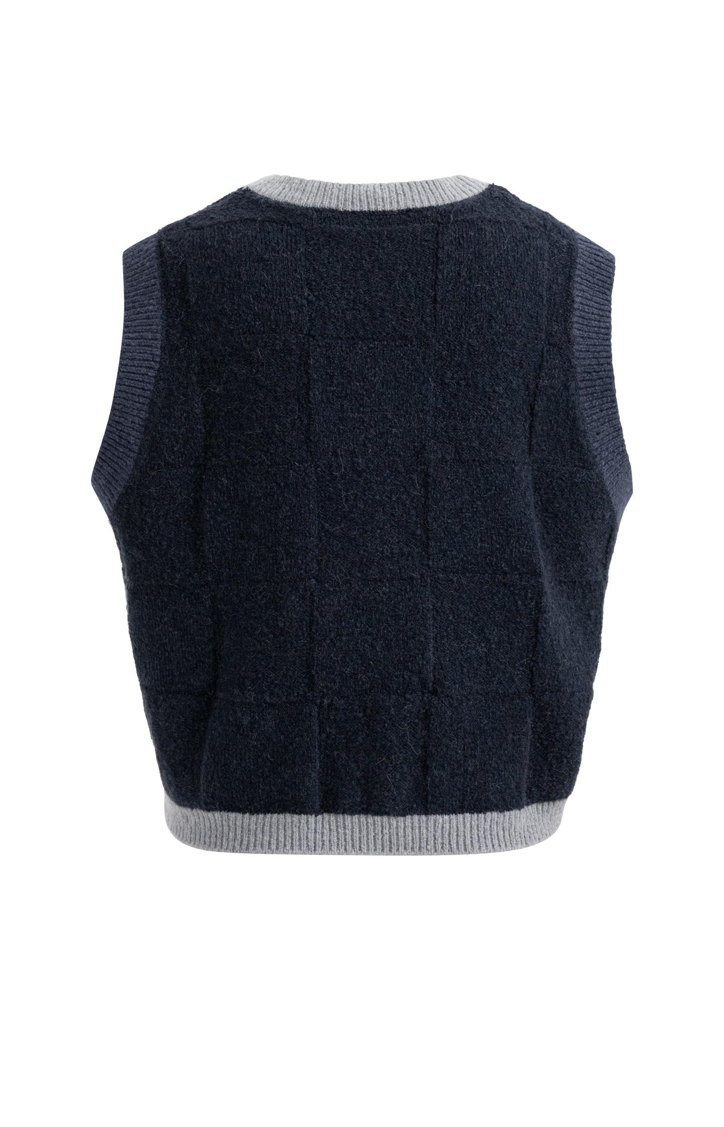 Soft knitted spencer with contrast trims - Type: product