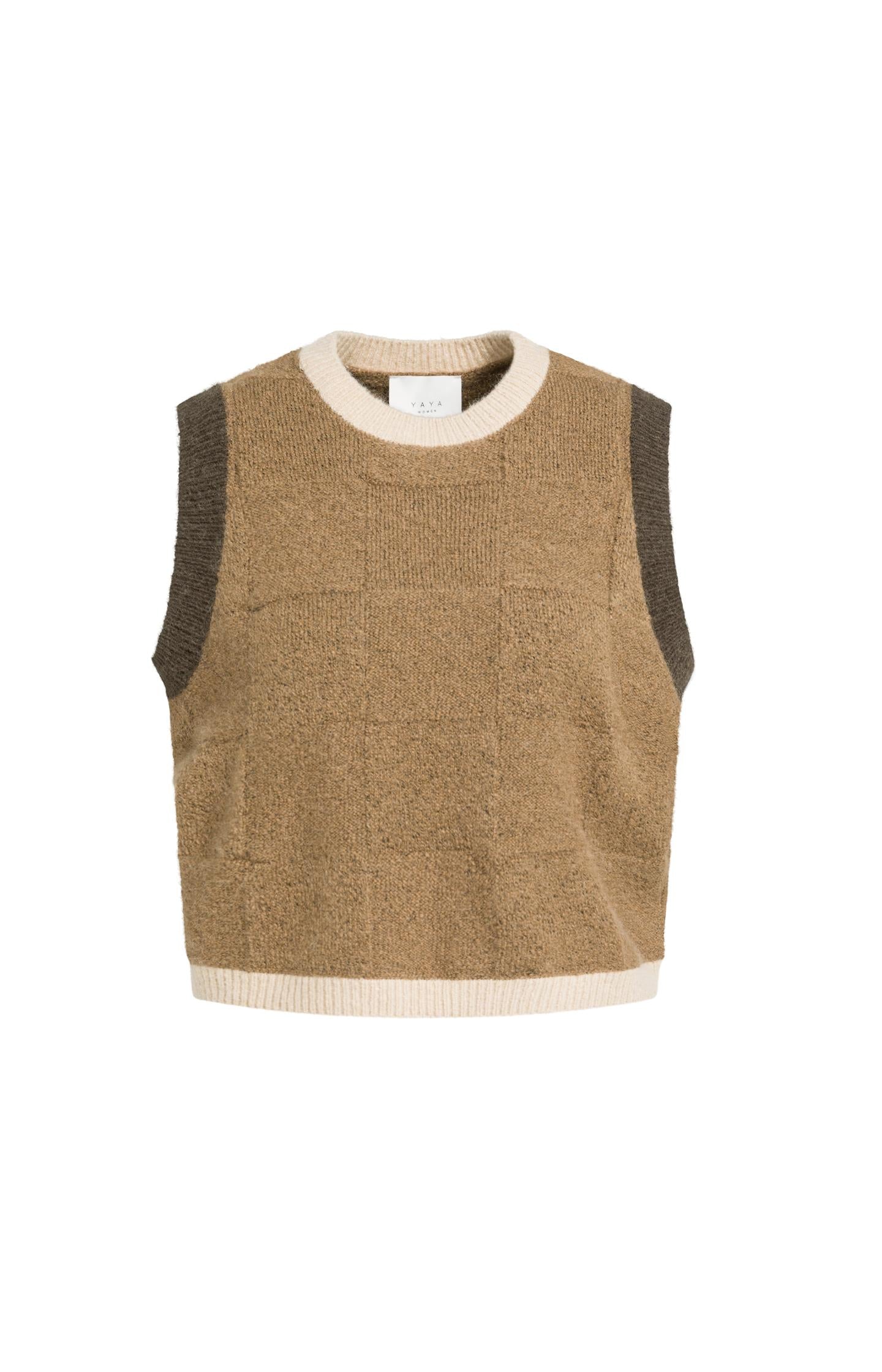 Soft knitted spencer with contrast trims