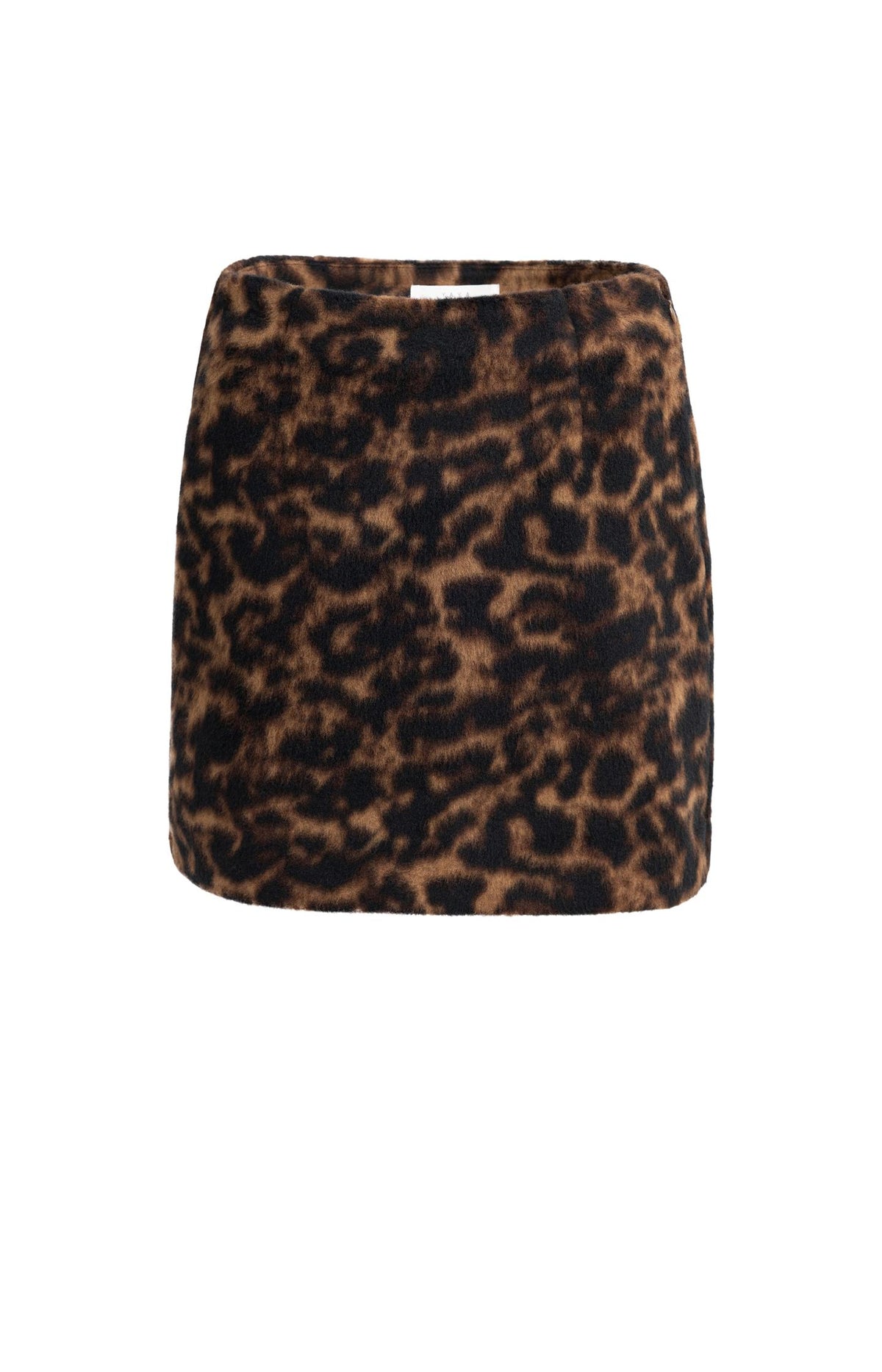 Soft mini skirt with leopard print - Cocoa Brown Dessin