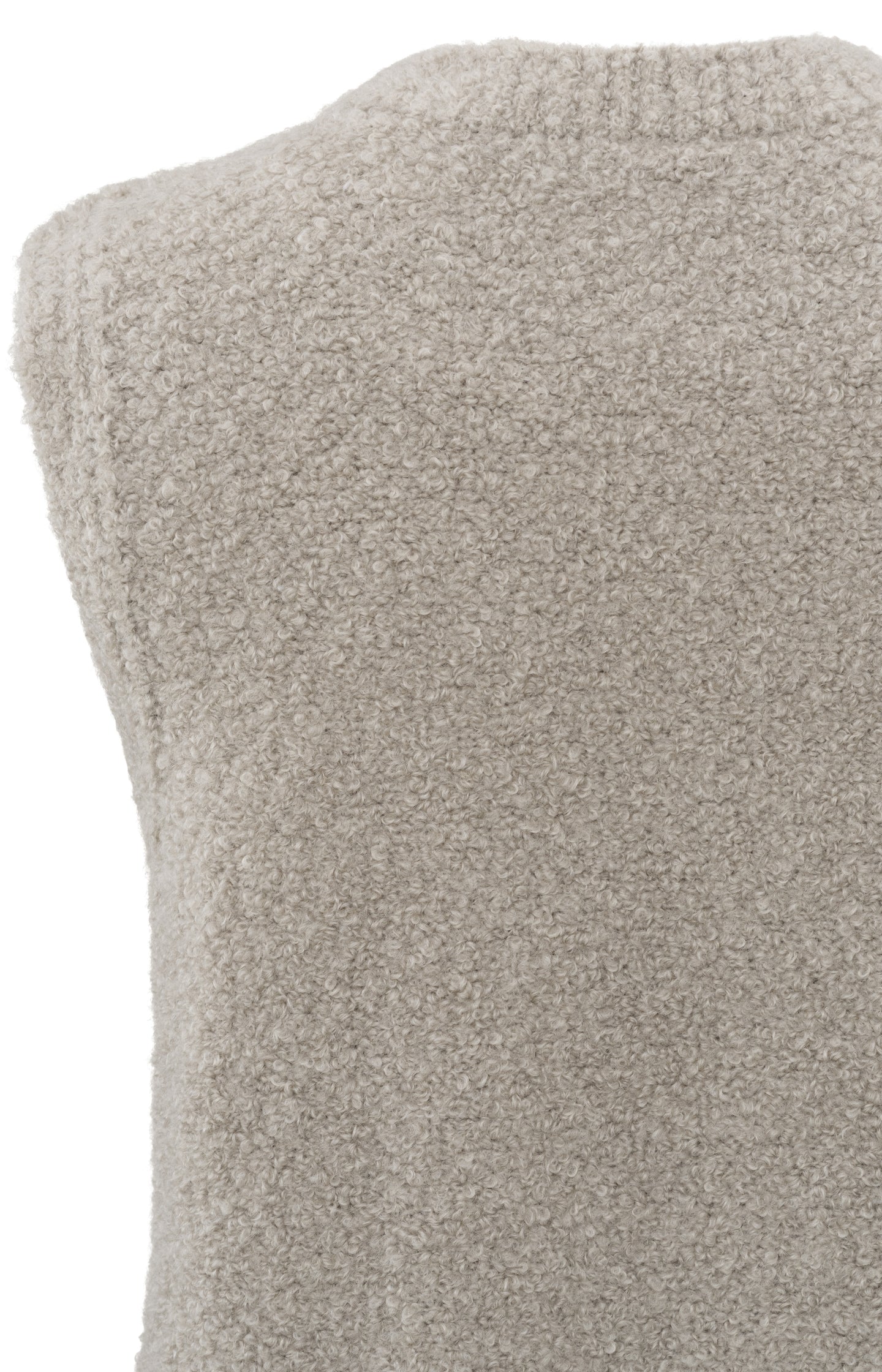 Soft sleeveless sweater with round neck and unique texture