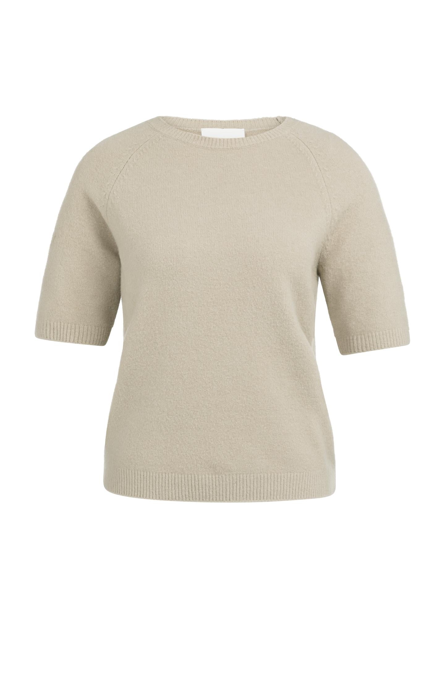Soft sweater with short sleeves and round neckline - Type: product