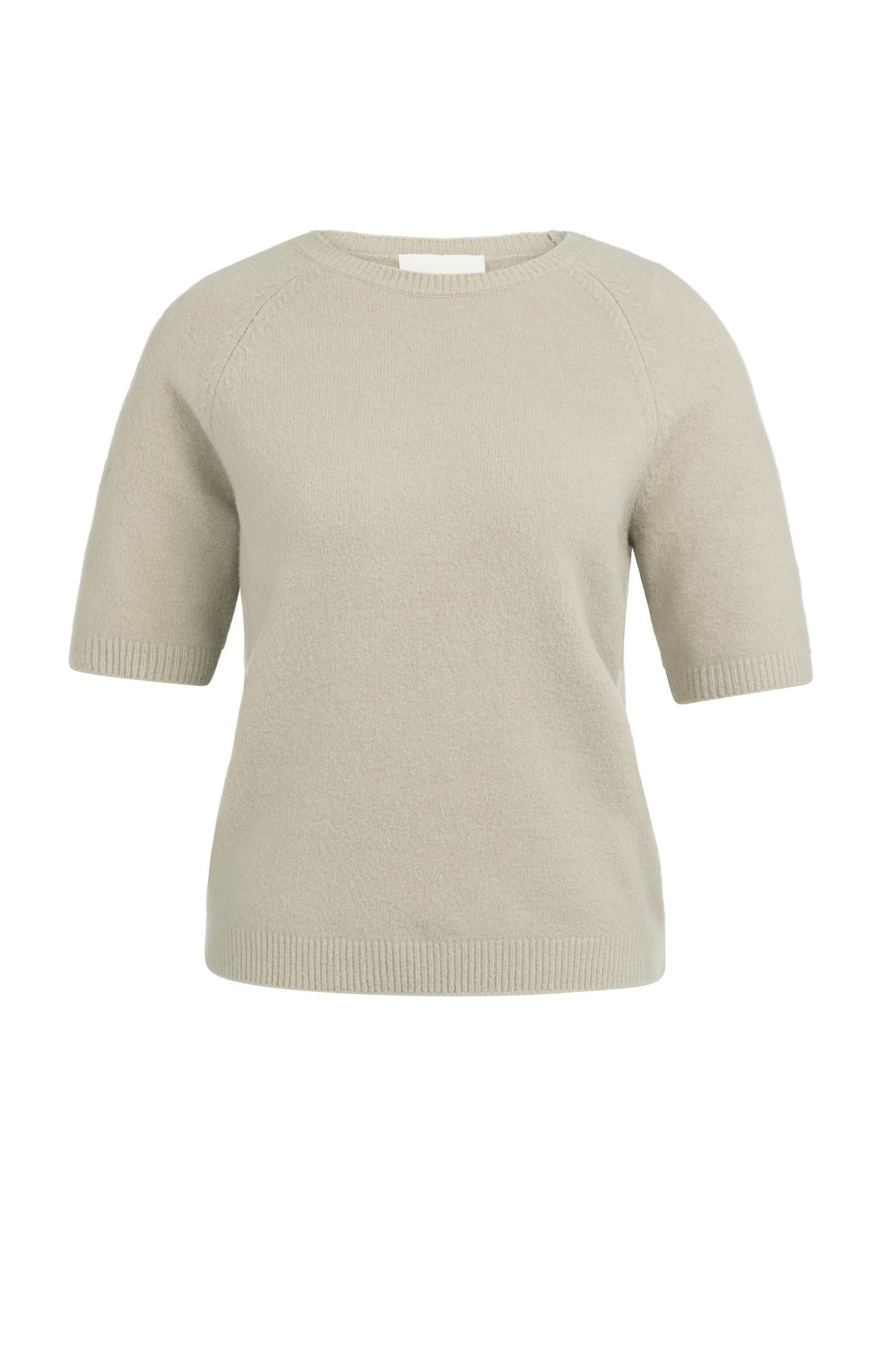 Soft sweater with short sleeves and round neckline - Type: product