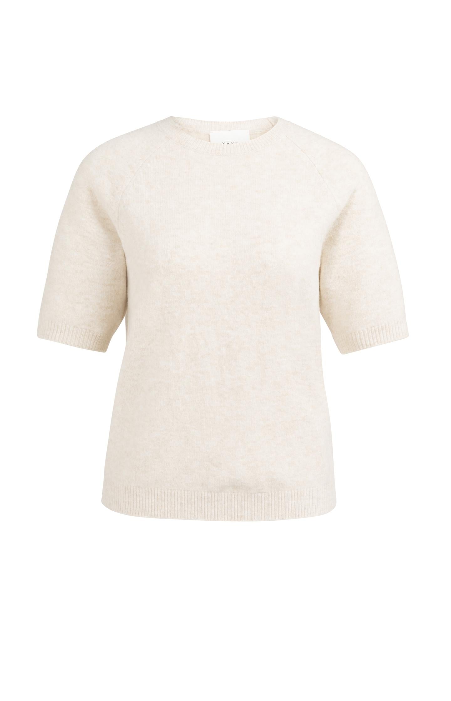 Soft sweater with short sleeves and round neckline - Type: product