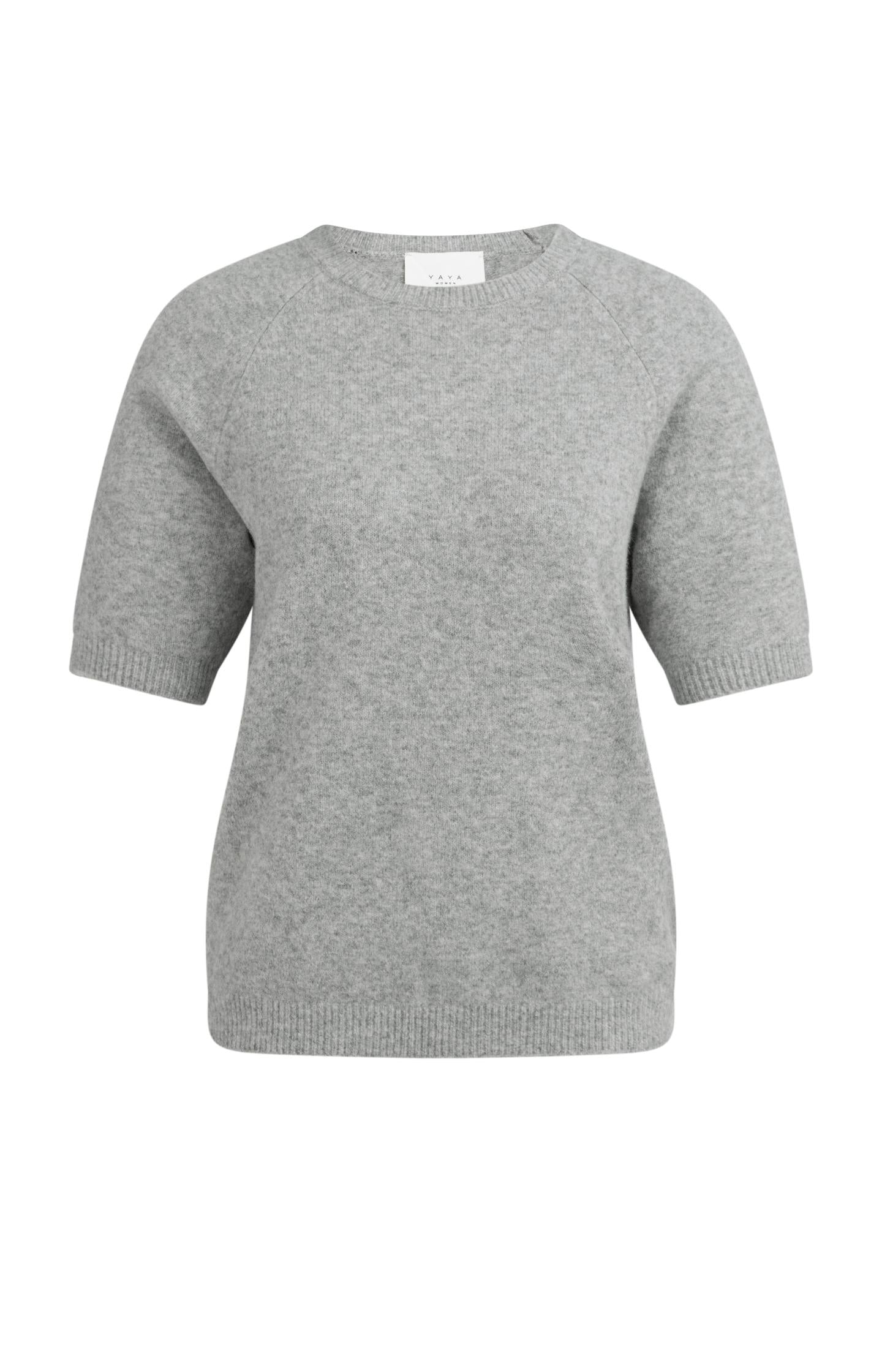 Soft sweater with short sleeves and round neckline - Type: product