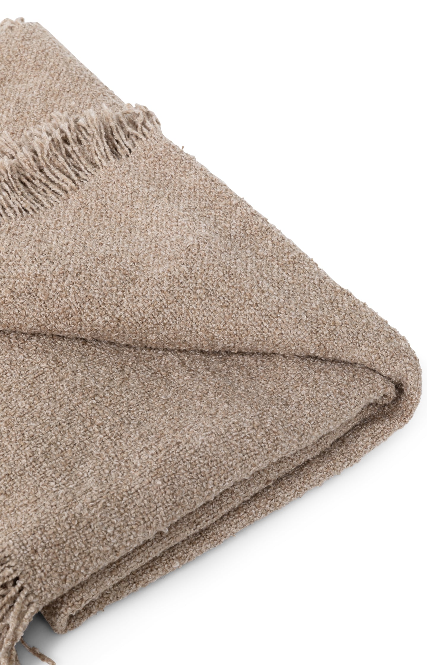 Soft throw with fringes