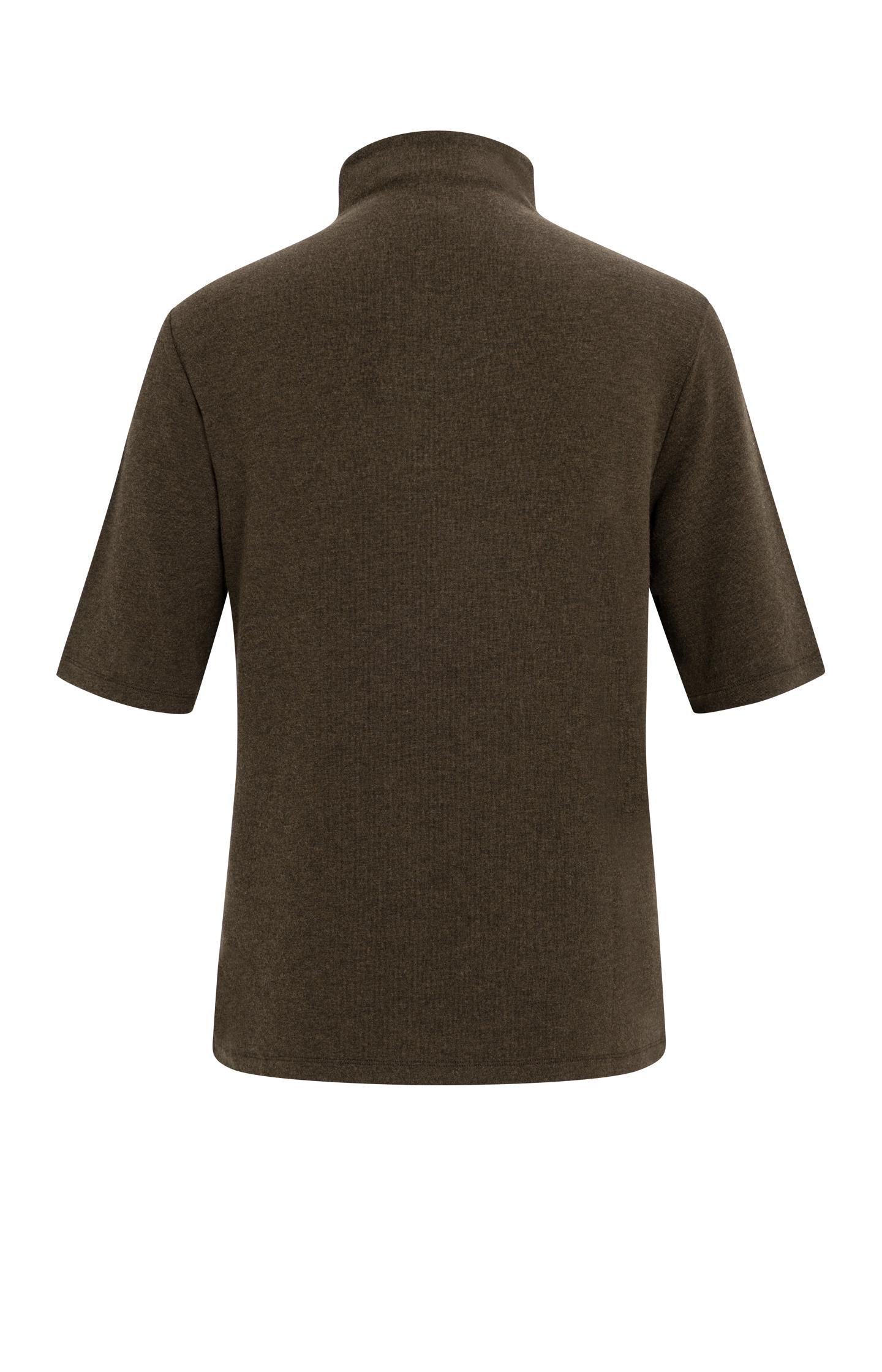 Soft top with high neck and button details