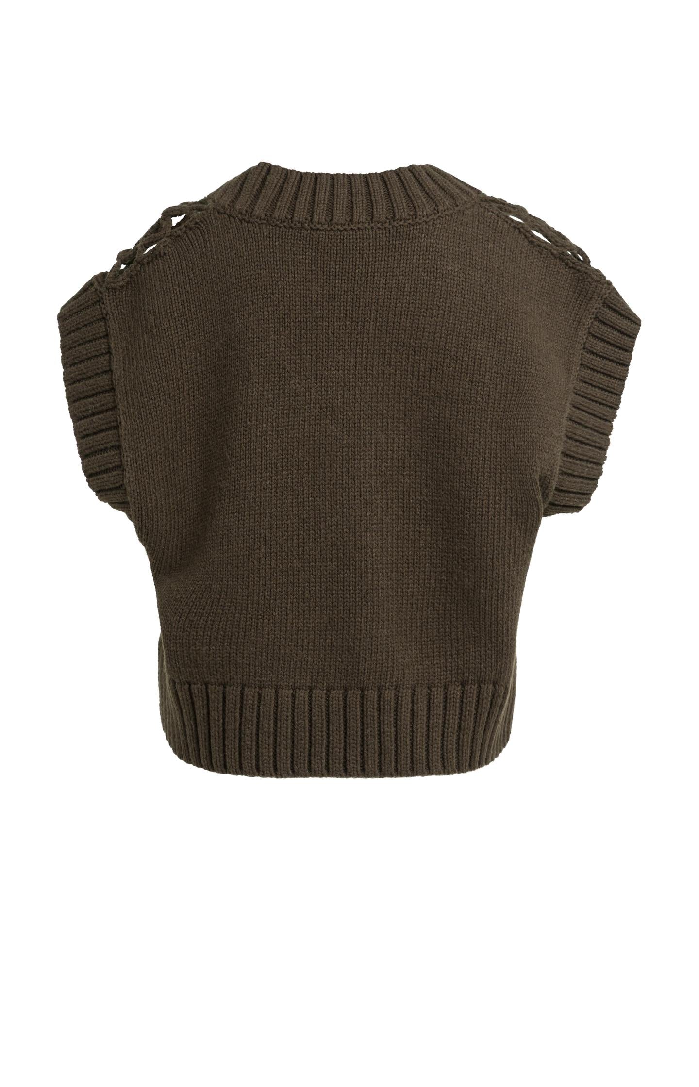 Spencer with V-neck and shoulder detail