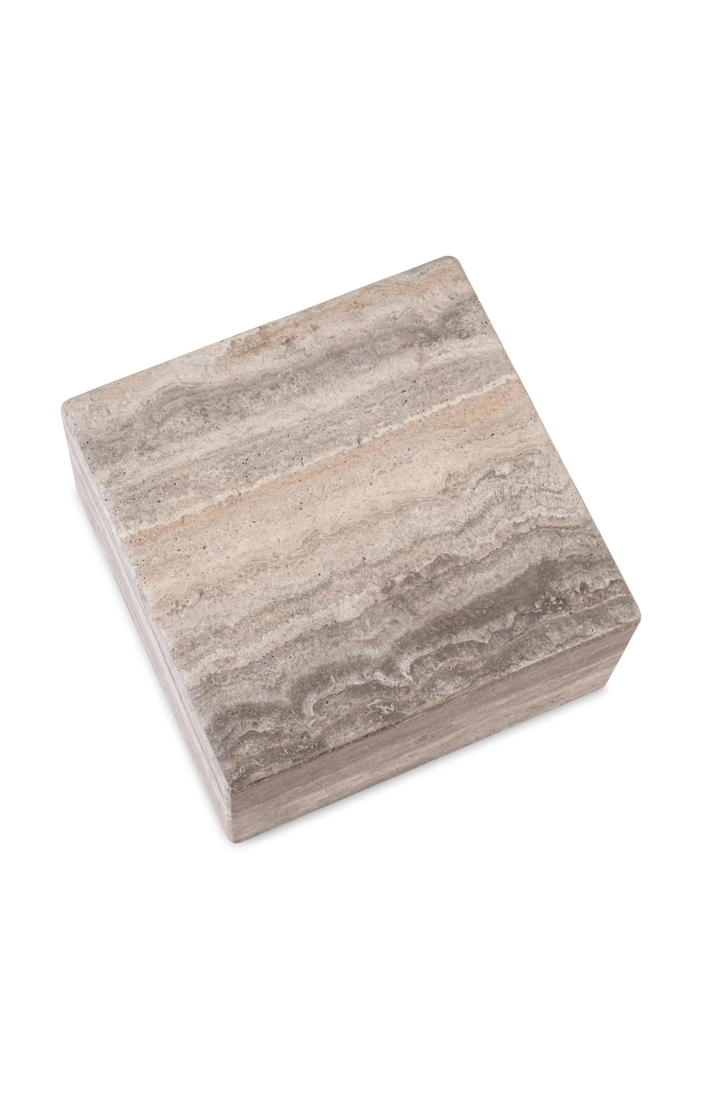 Square natural stone side table