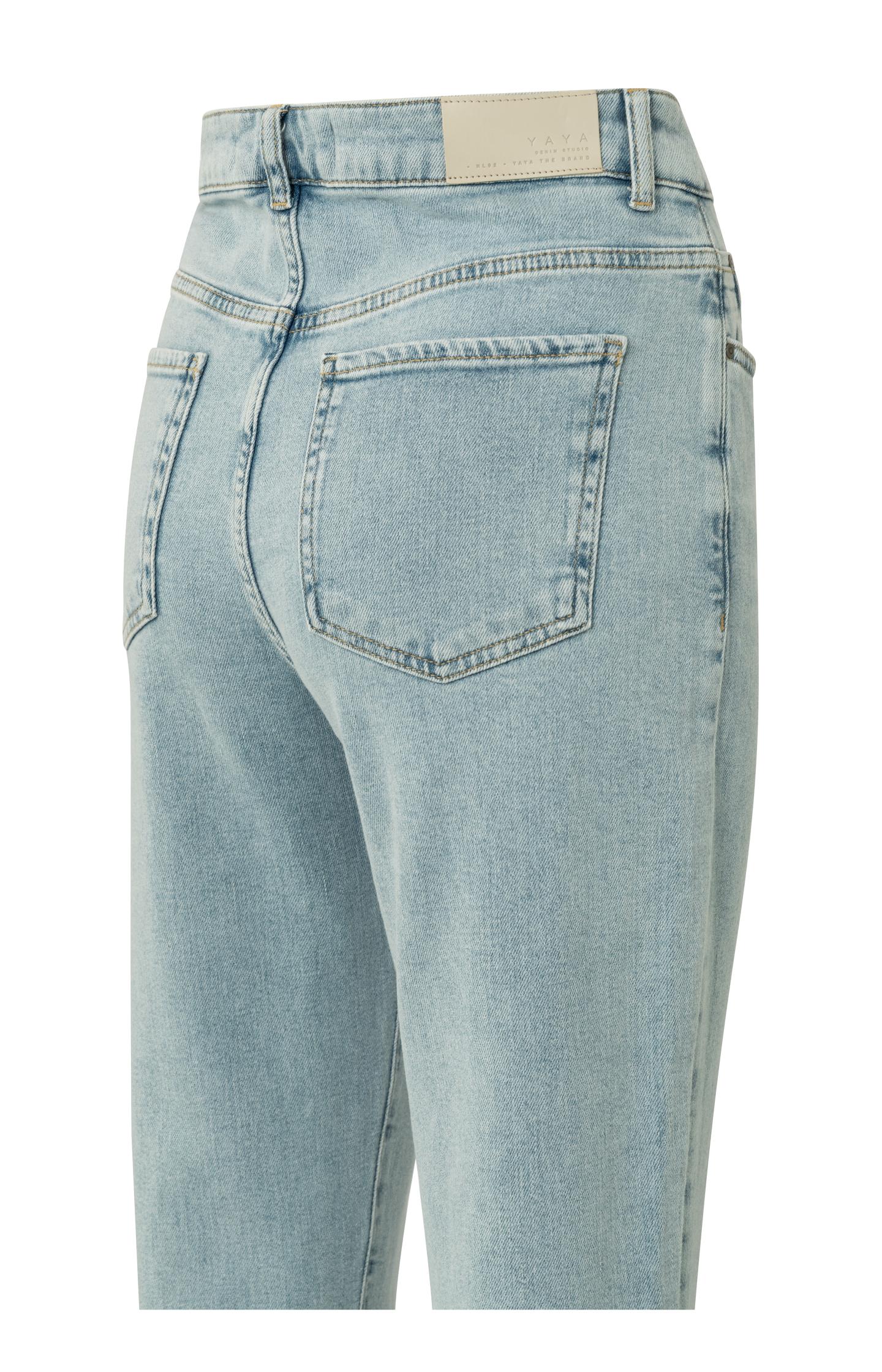 Straight fit jeans with wrap detail