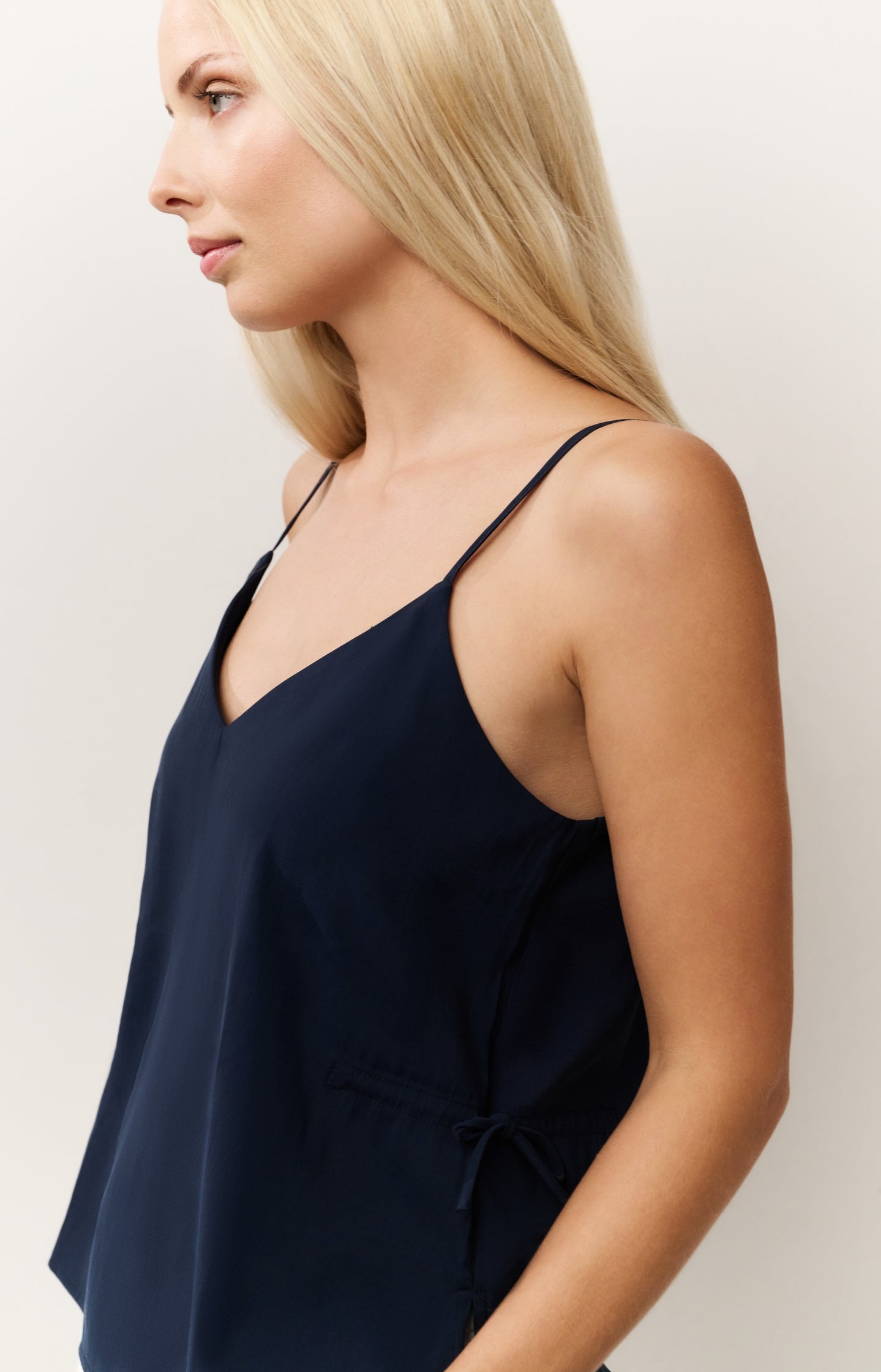 Strappy top with drawstring detail at sides