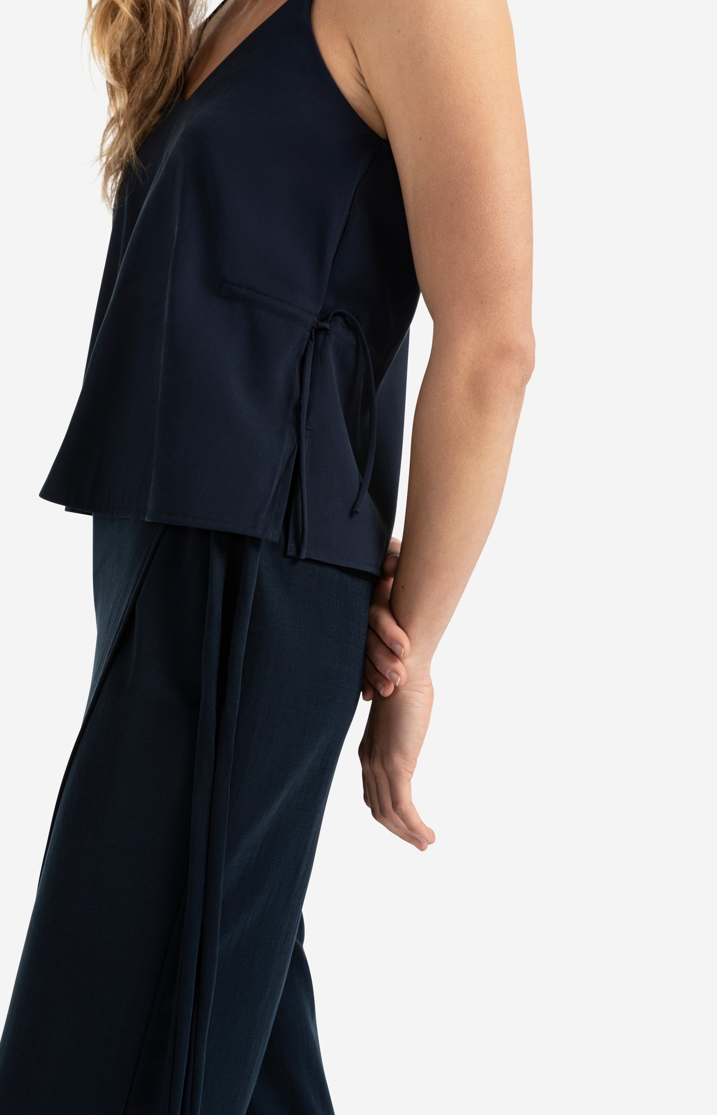 Strappy top with drawstring detail at sides