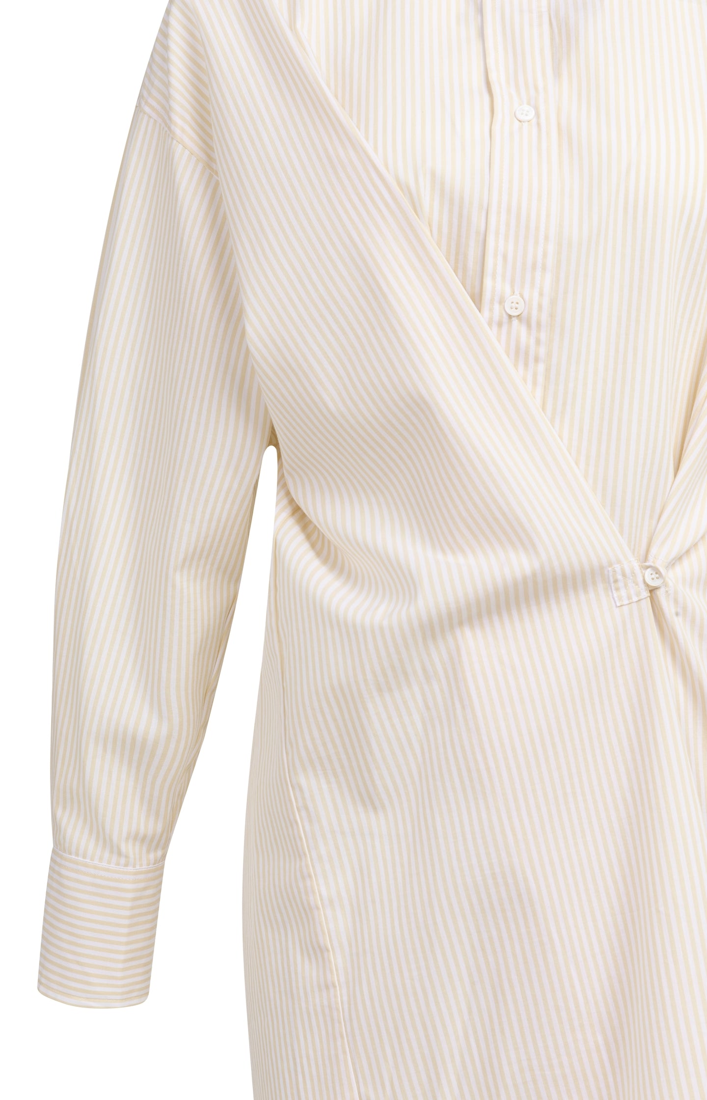 Striped blouse dress with wrap detail