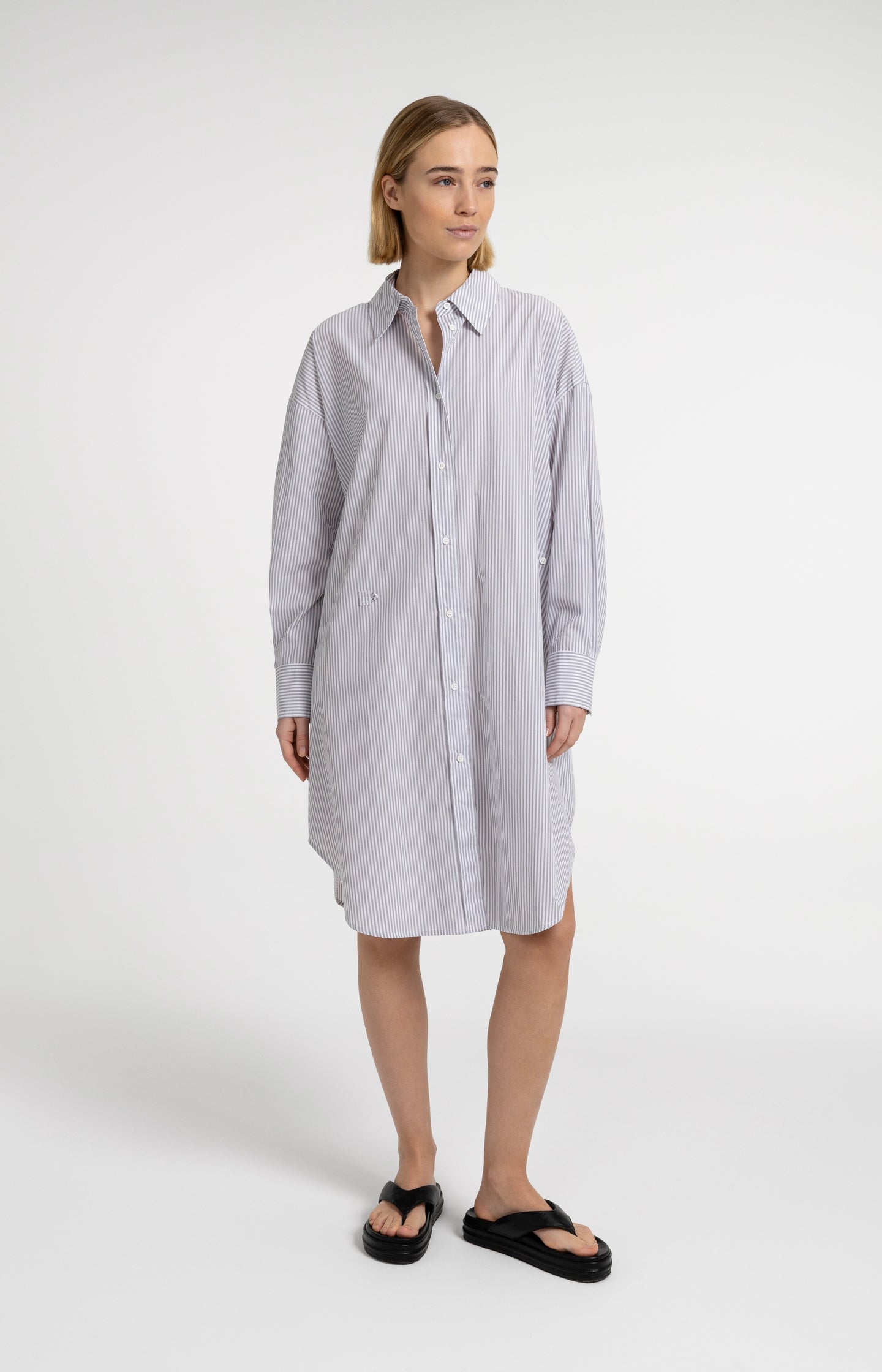 Striped blouse dress with wrap detail - Type: lookbook