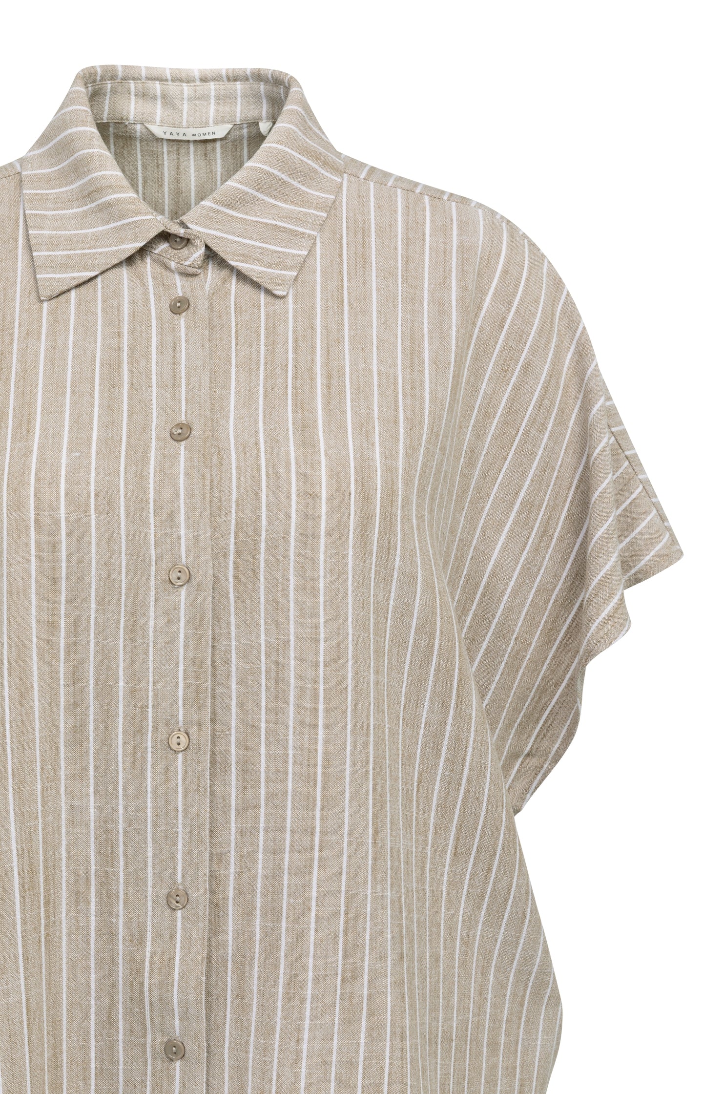 Striped blouse with short sleeves