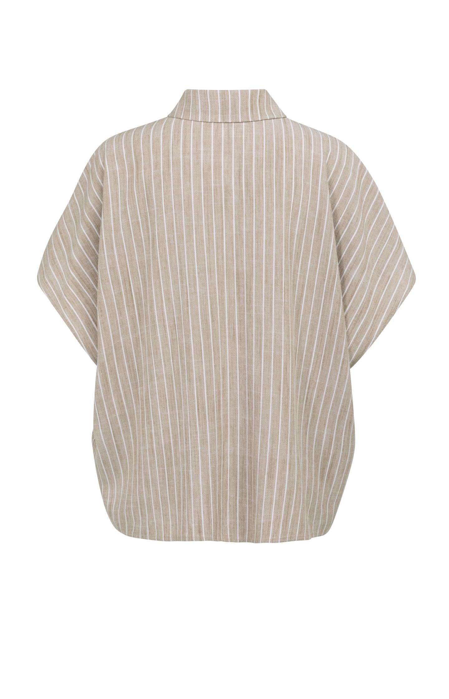 Striped blouse with short sleeves