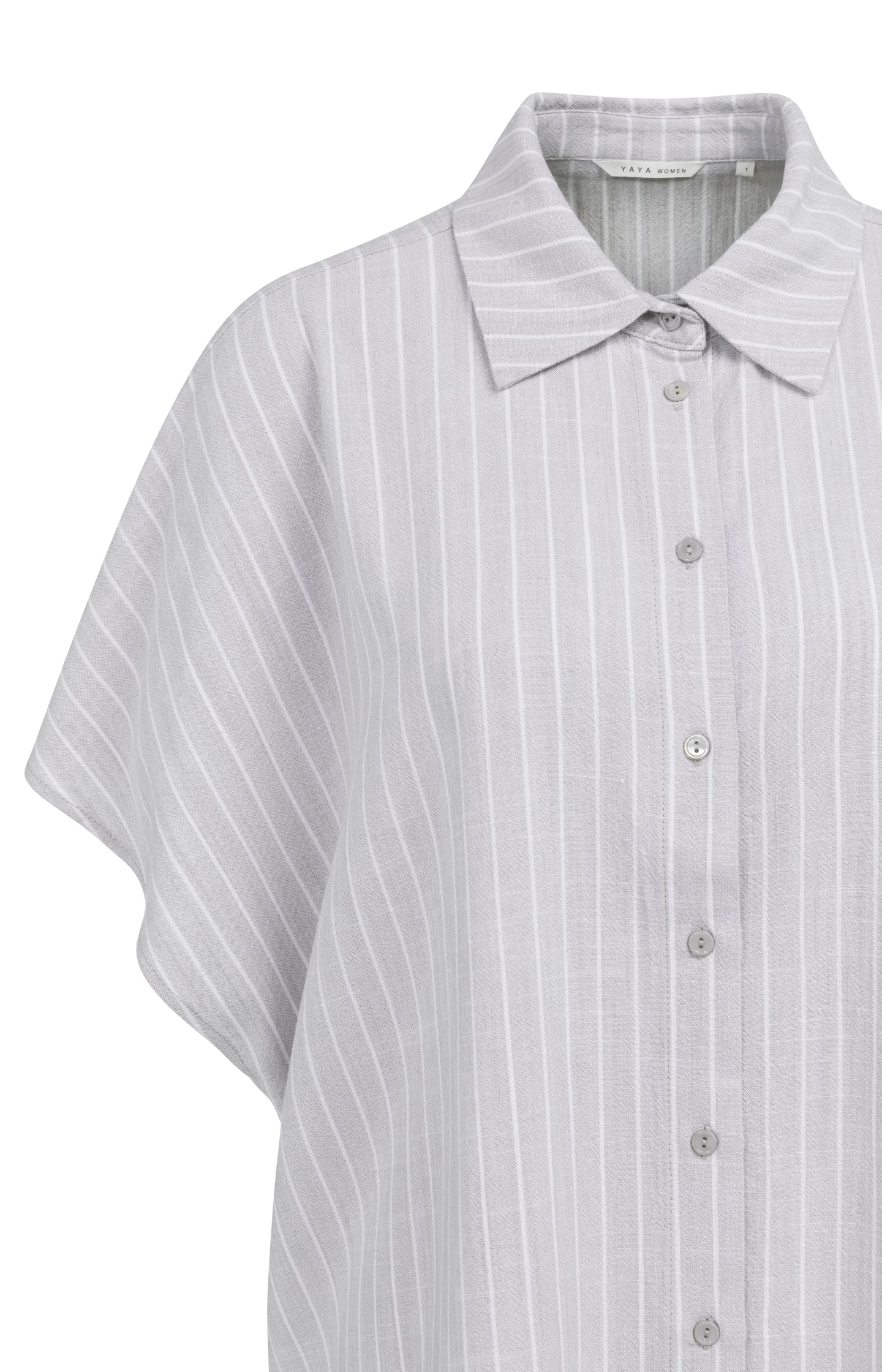 Striped blouse with short sleeves