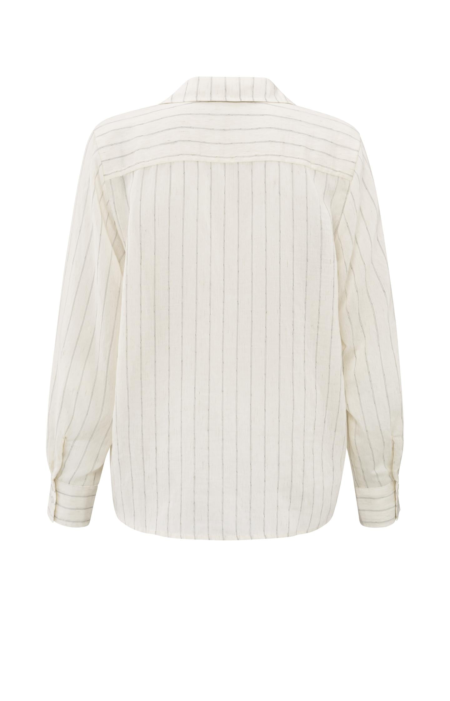 Striped blouse with tack detail and regular fit