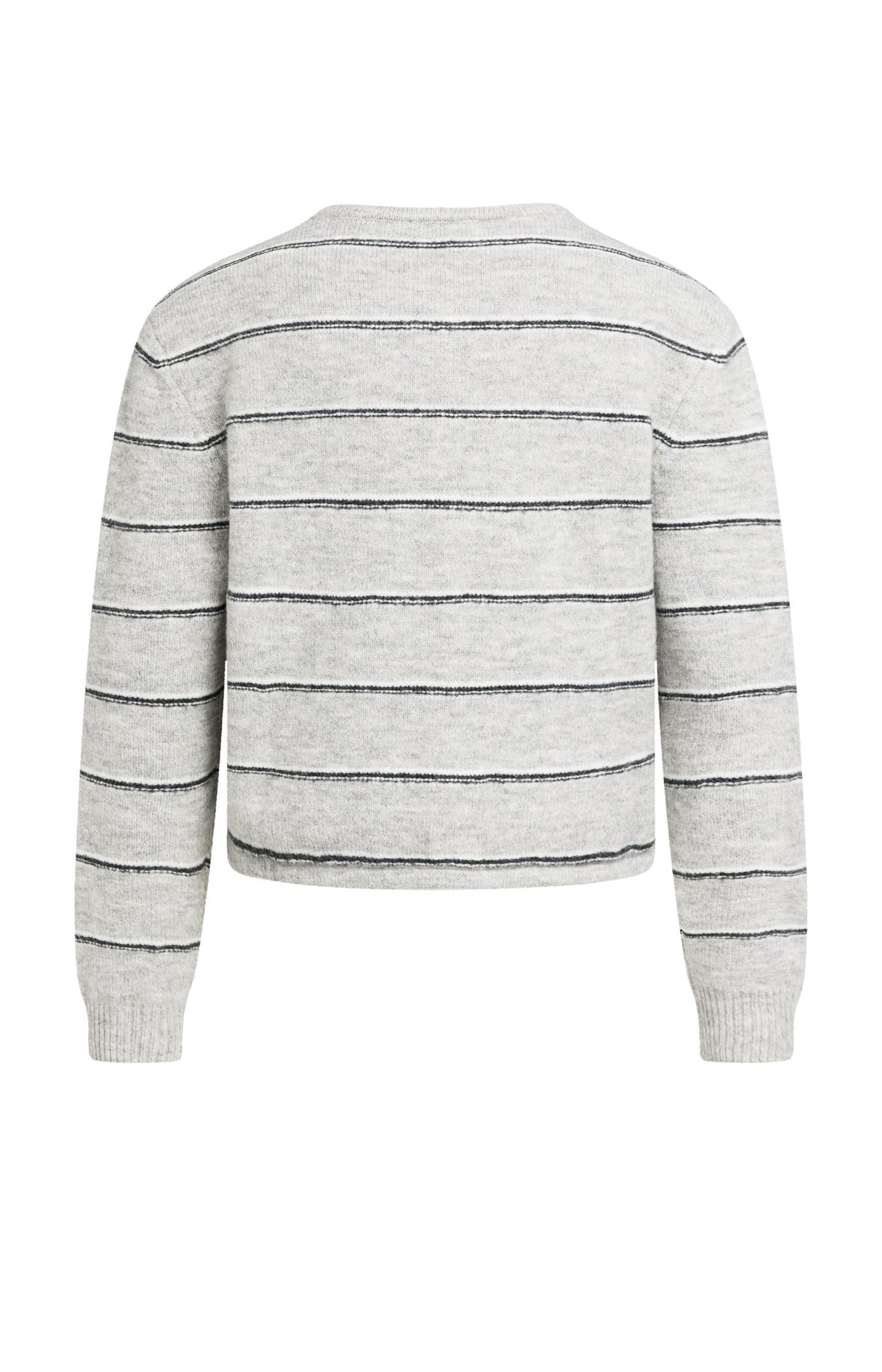 Striped knitted cardigan with tie detail