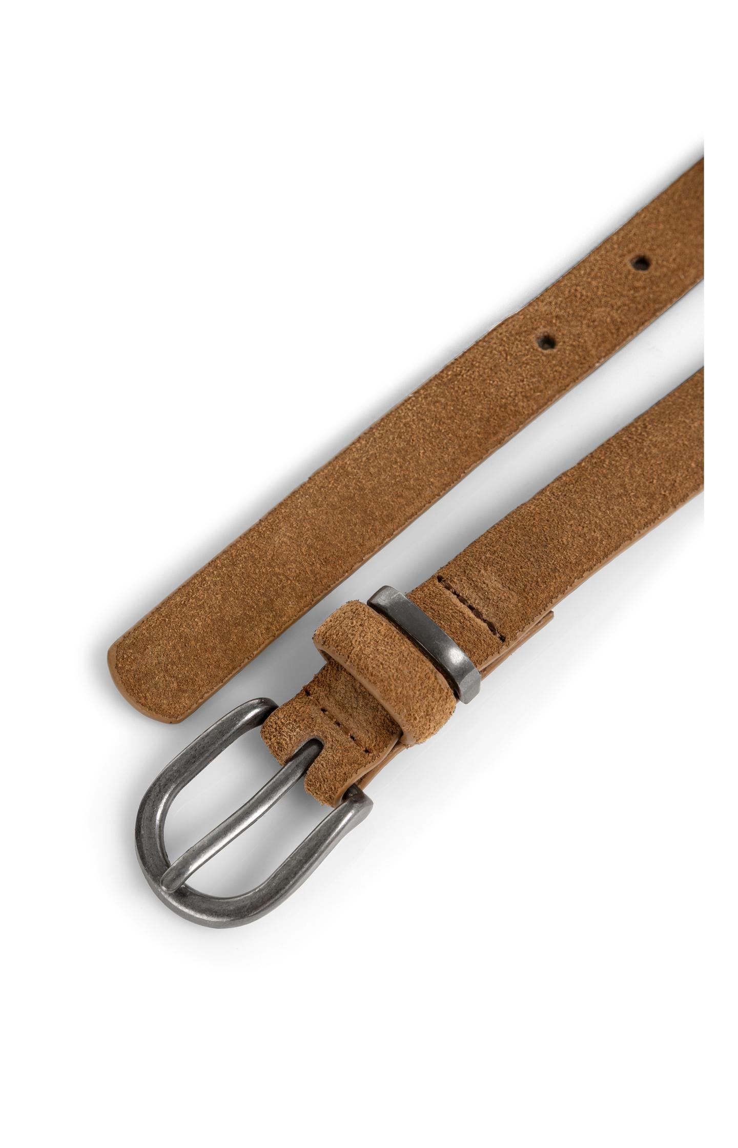 Suede belt with metal buckle - Type: product
