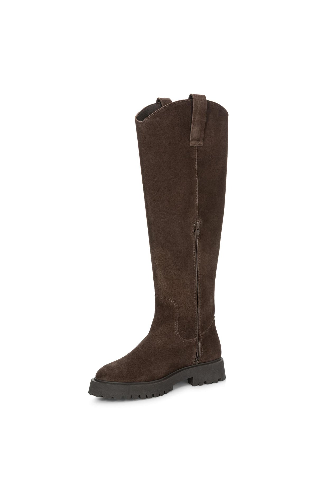 Hoge suède laarzen - Cocoa Brown