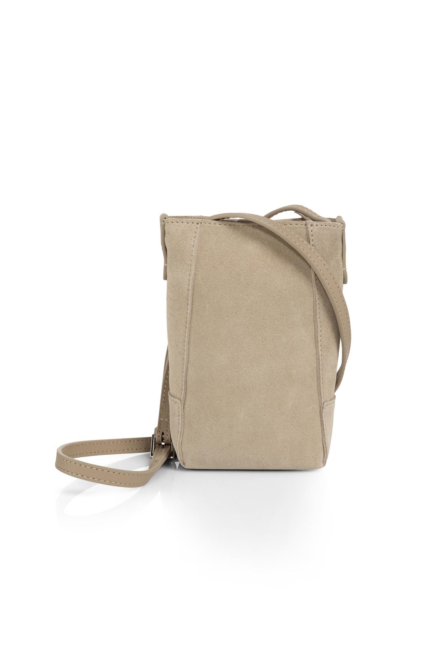 Suede phone bag with adjustable strap - Type: product