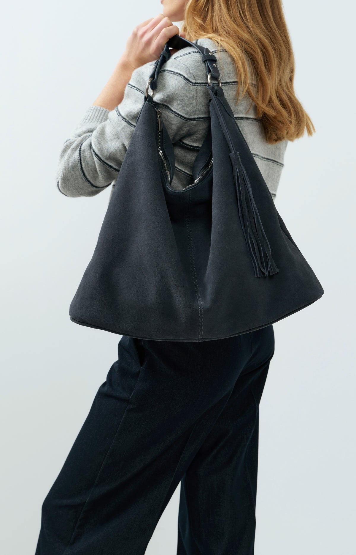 Suede shopper