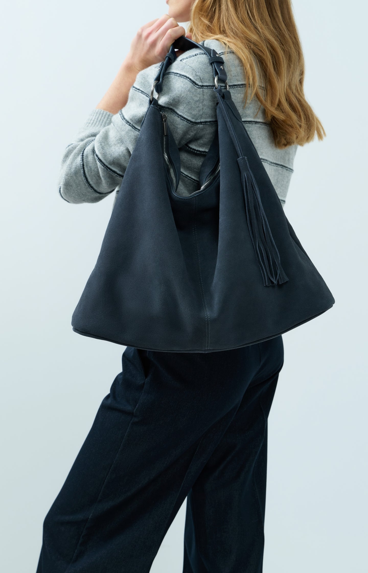 Suede shopper