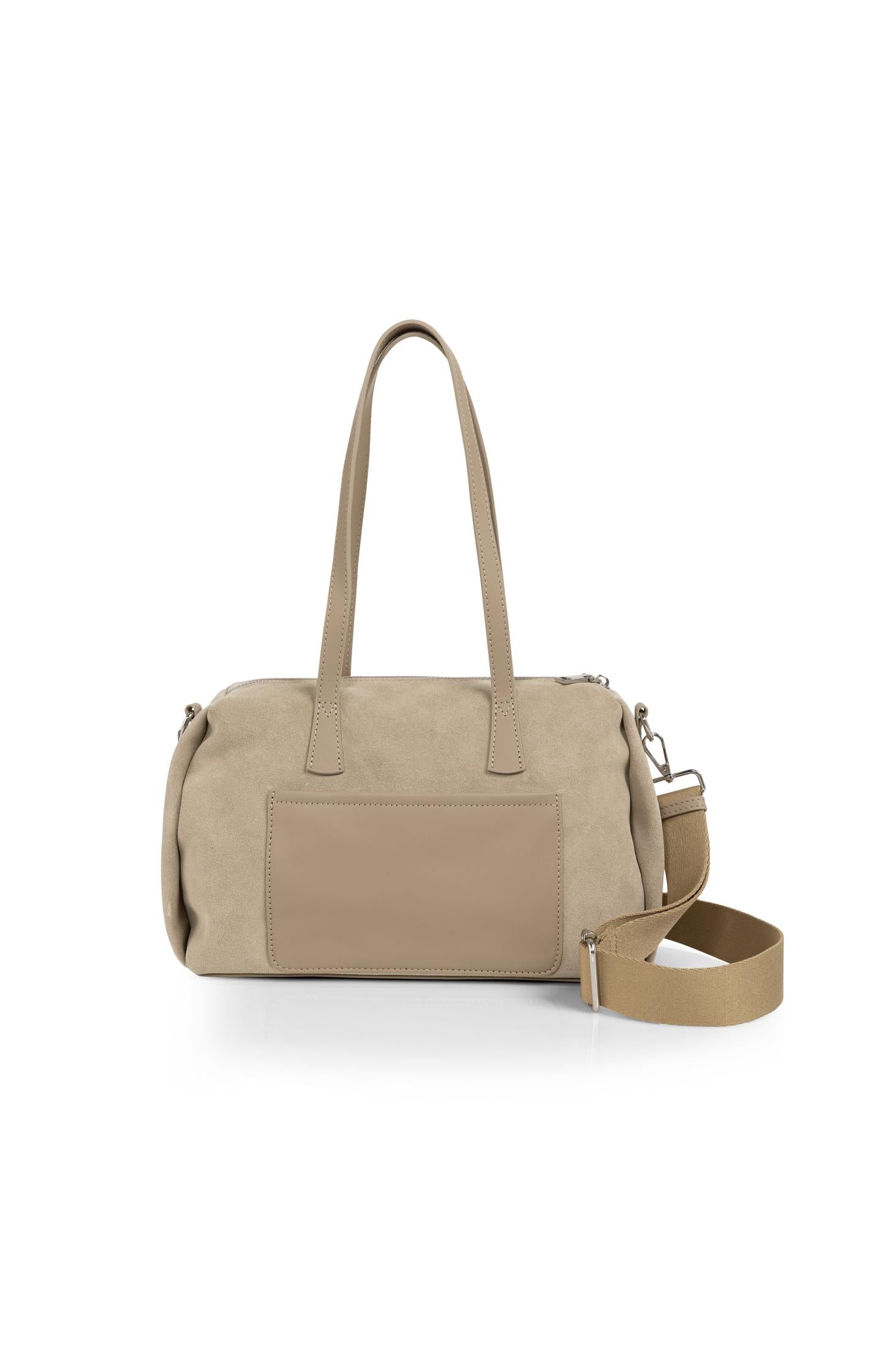Suede utility bag with detachable shoulder strap - Type: product