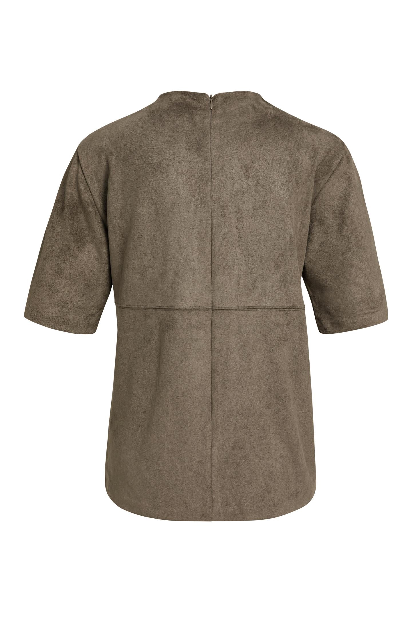 Suedine top with mid-length sleeves - Type: product