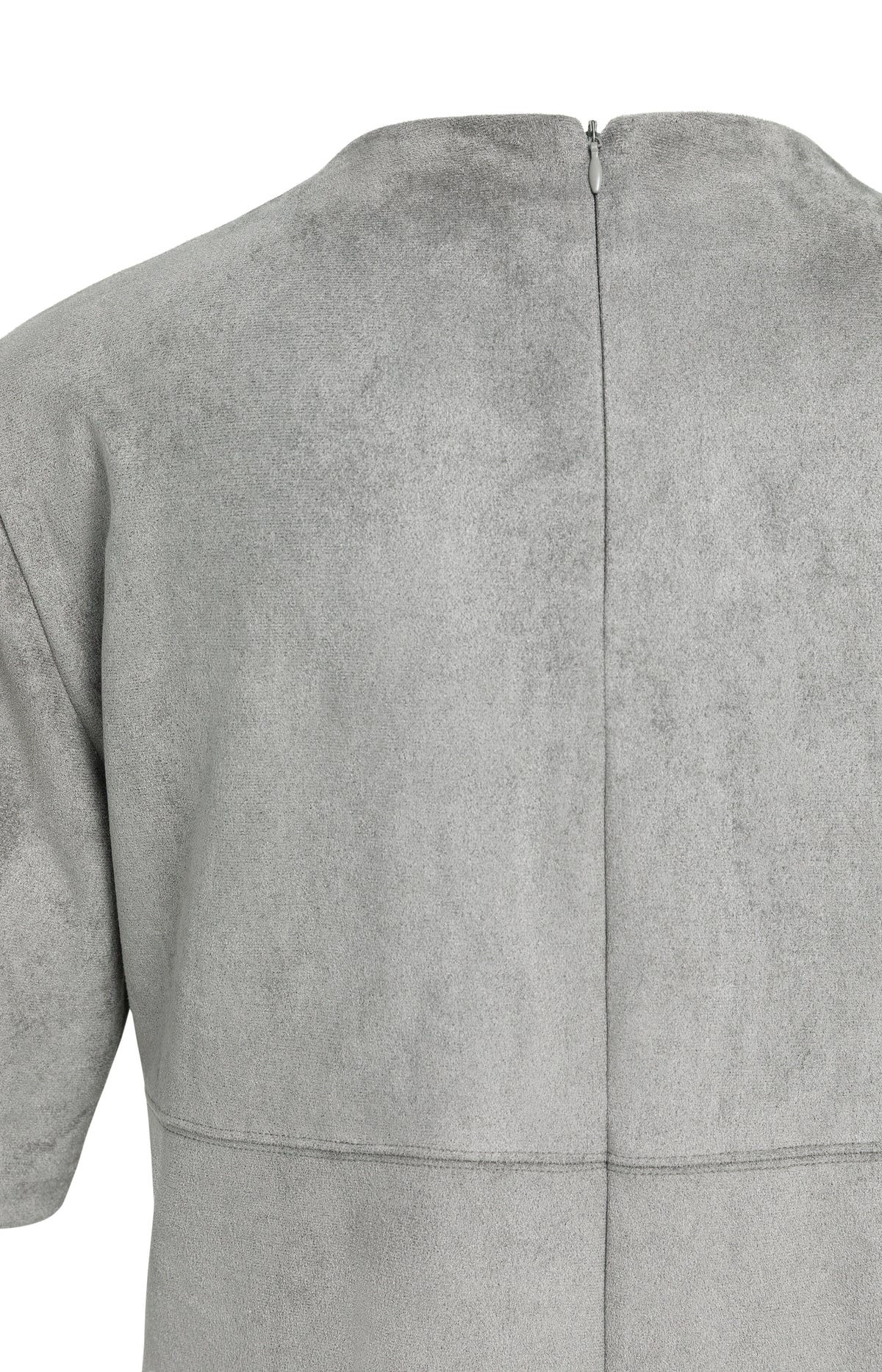 Suedine top with mid-length sleeves