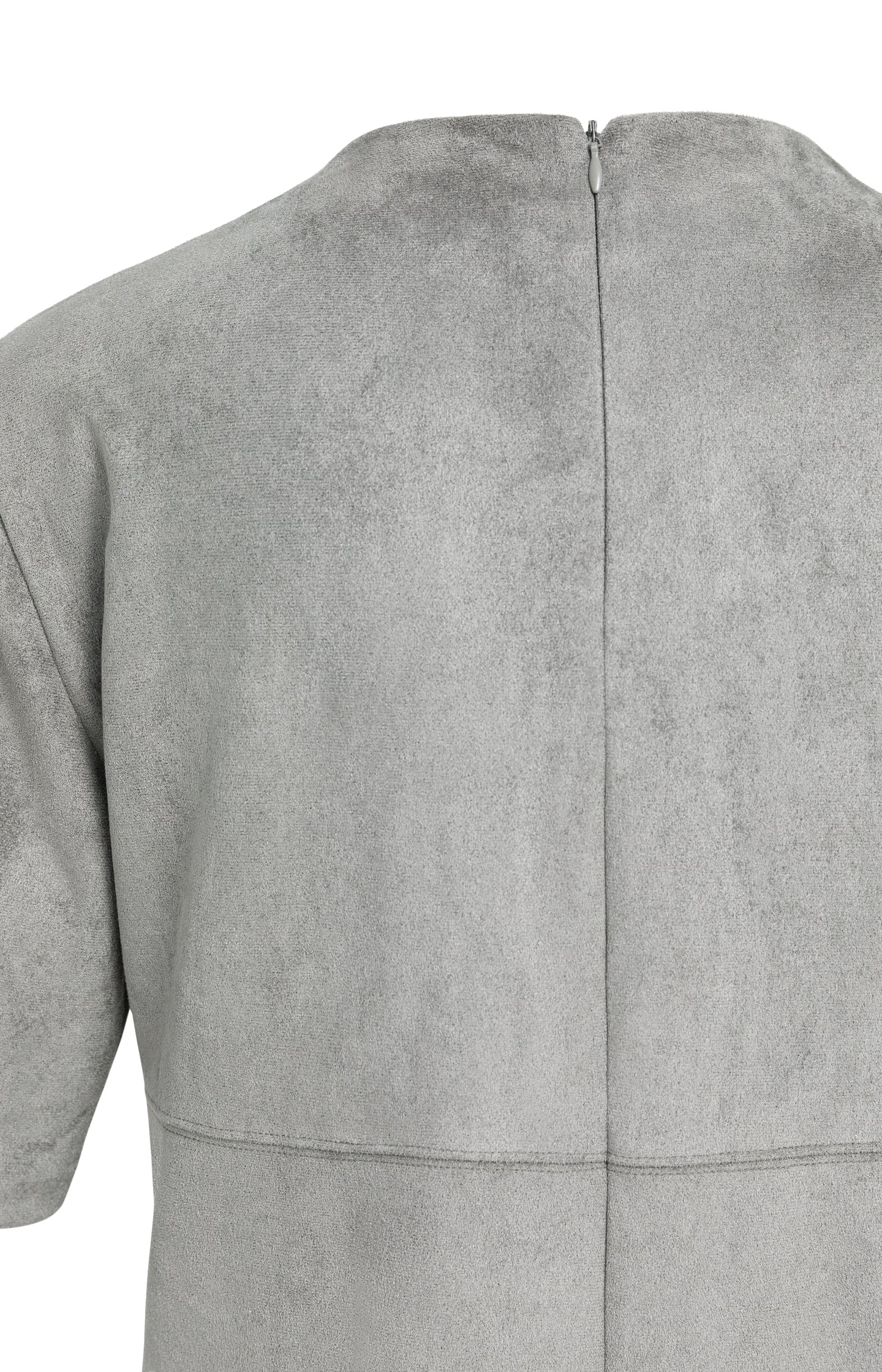 Suedine top with mid-length sleeves