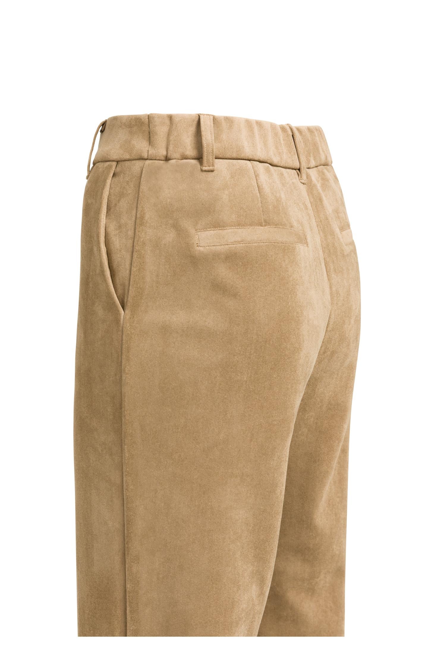 Suedine wide leg trousers - Type: product
