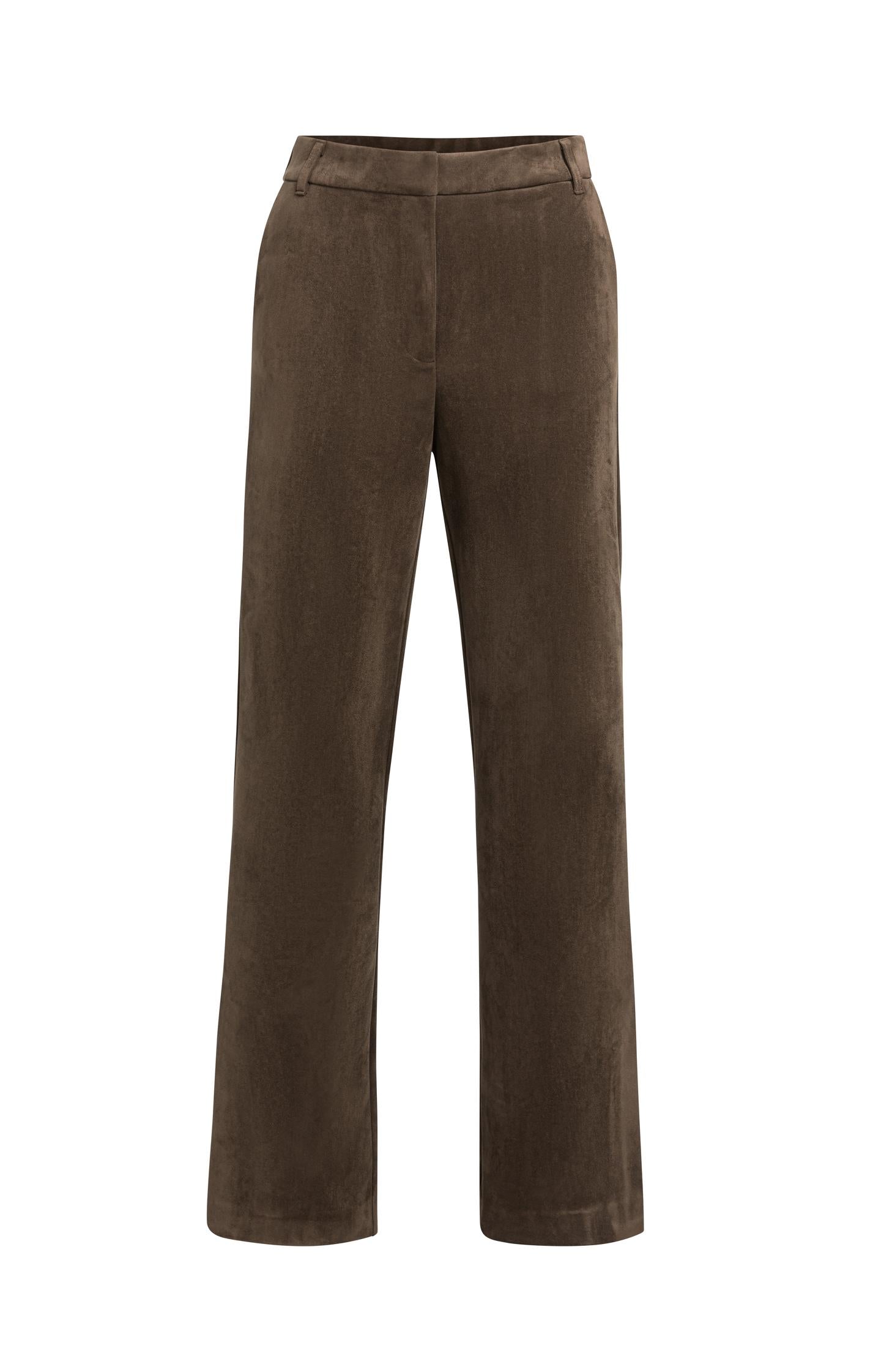 Pantalon large en suédine