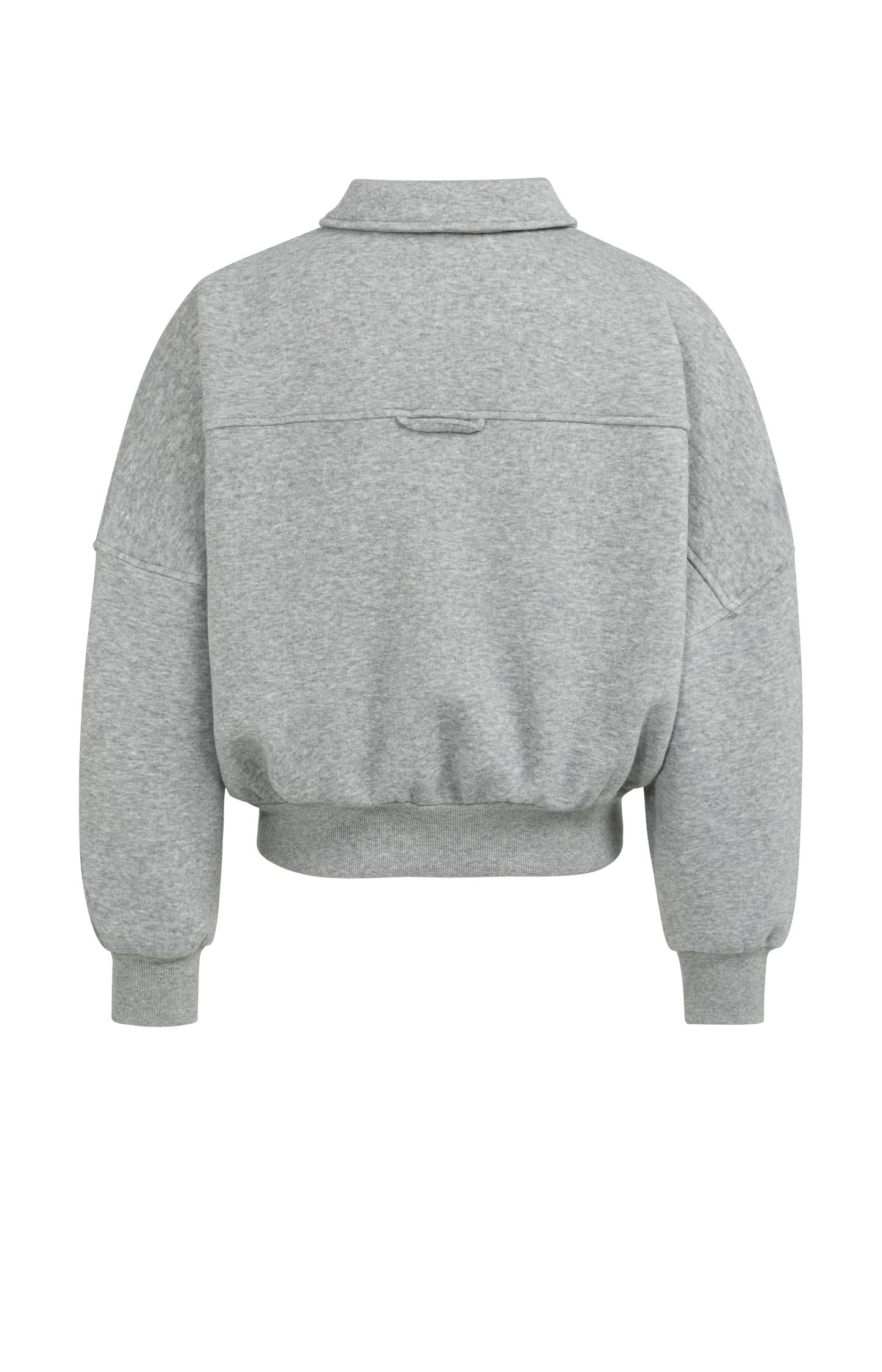 Sweat jacket with patch pockets and zip front closure - Type: lookbook