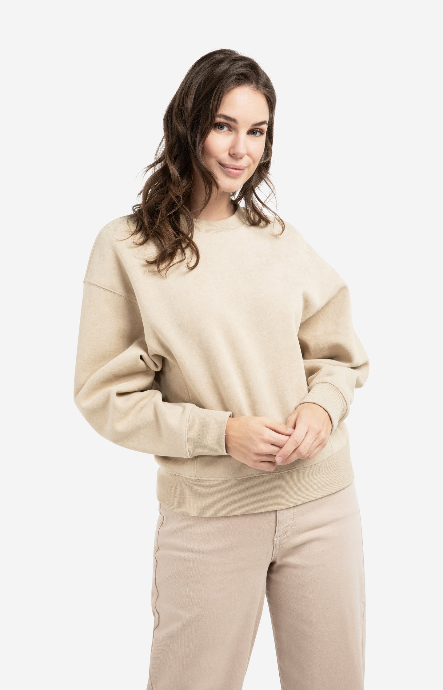 Sweater in sturdy fabric with washed effect - Type: lookbook